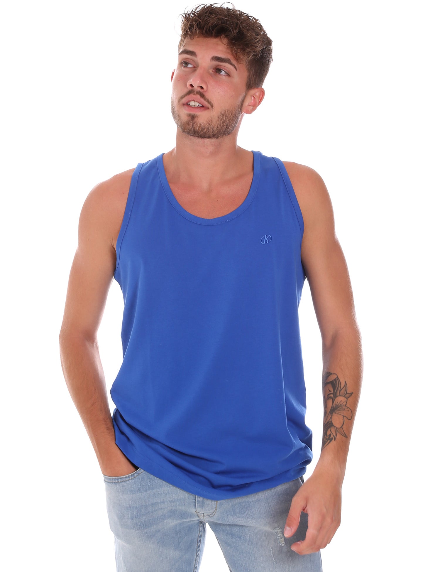 Top e canotte Blu Key Up