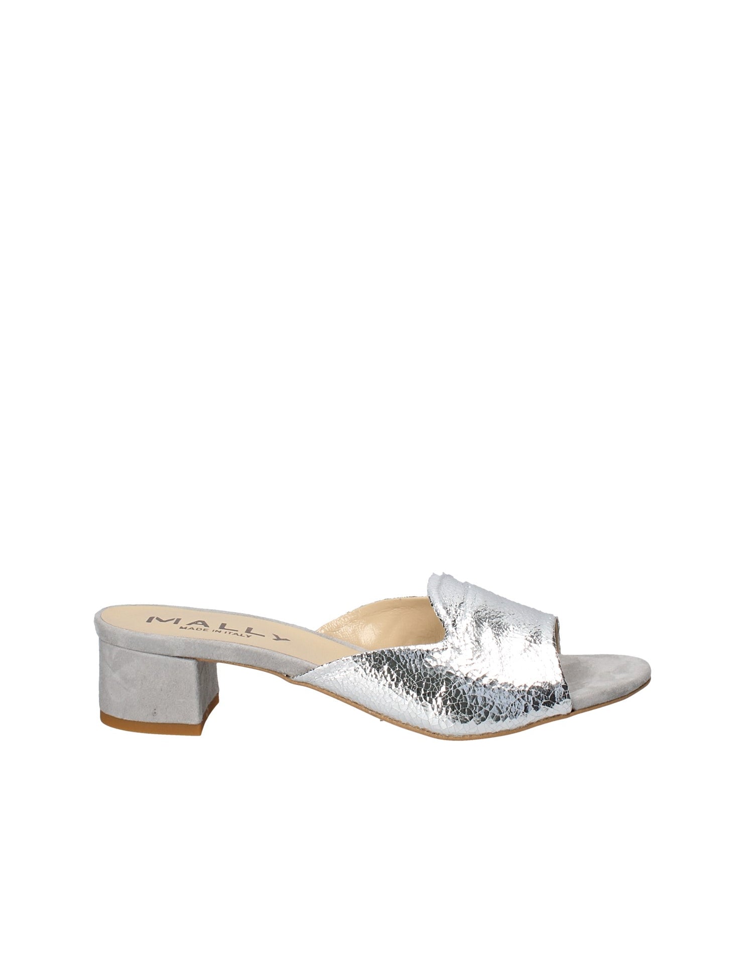 Sandali tacco Argento Mally