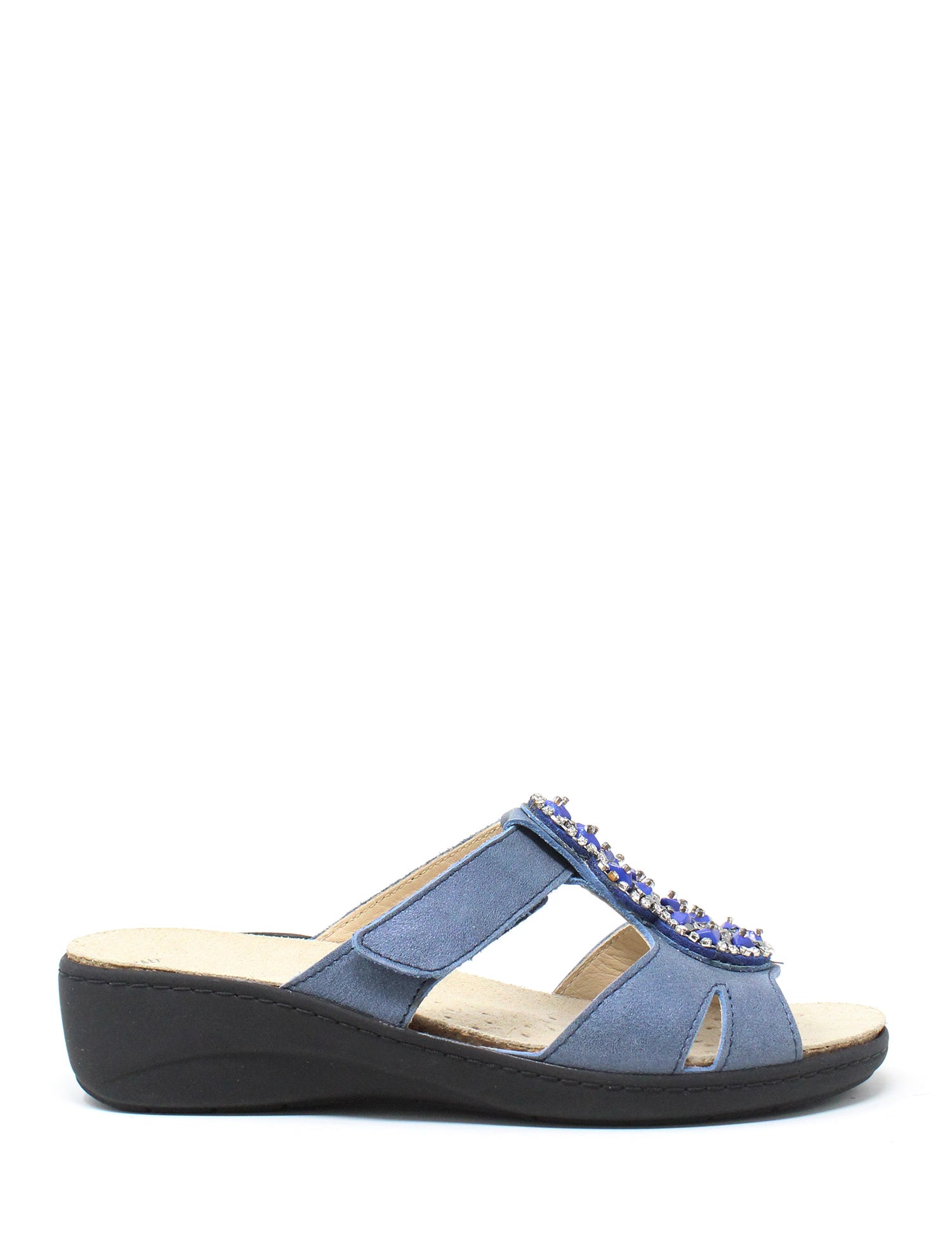 Sandali con strappi Blu Grunland