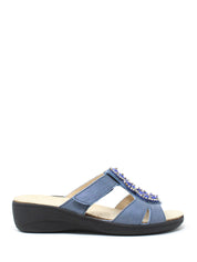 Sandali con strappi Blu Grunland
