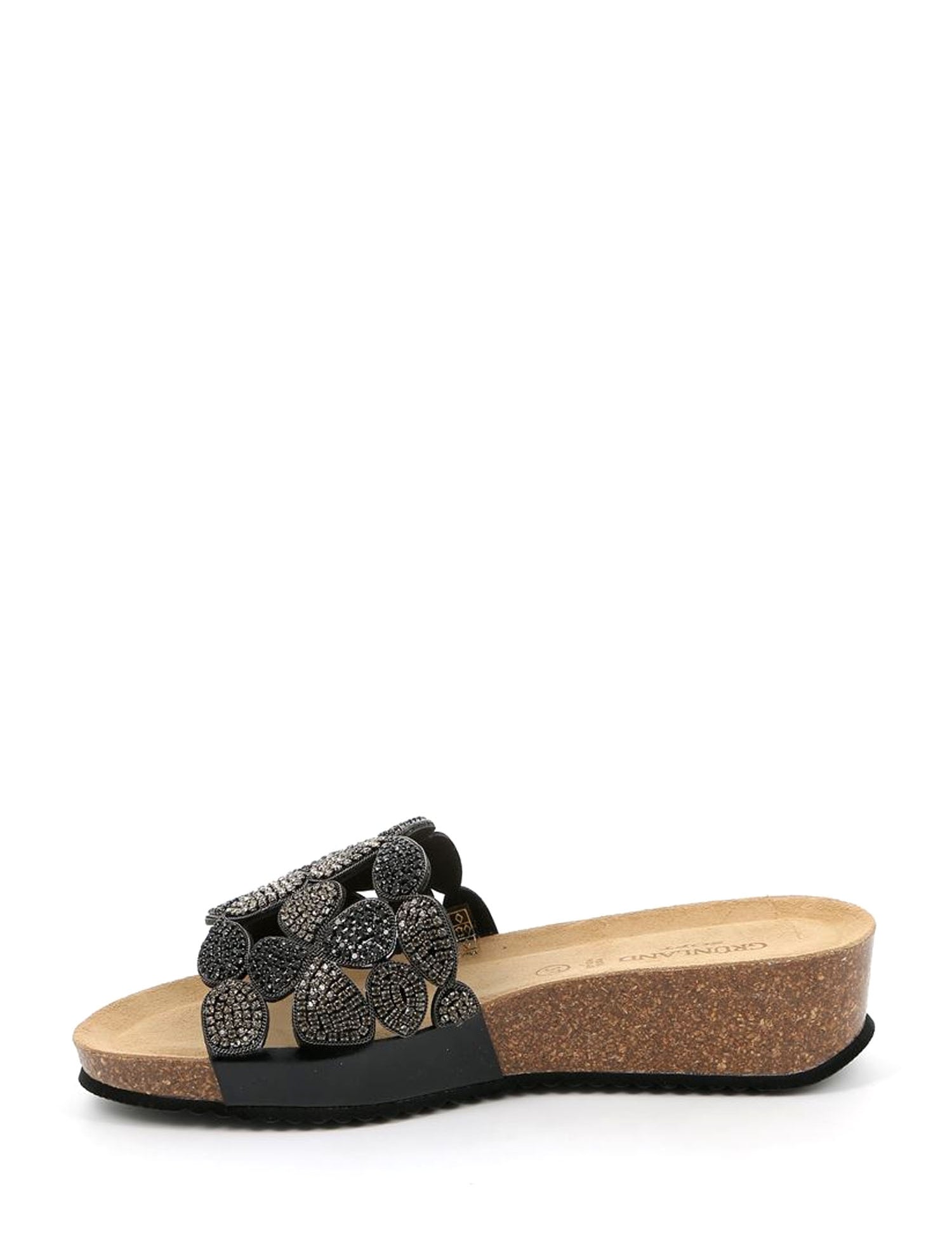Sandali zeppa Nero Grunland