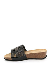 Sandali zeppa Nero Grunland