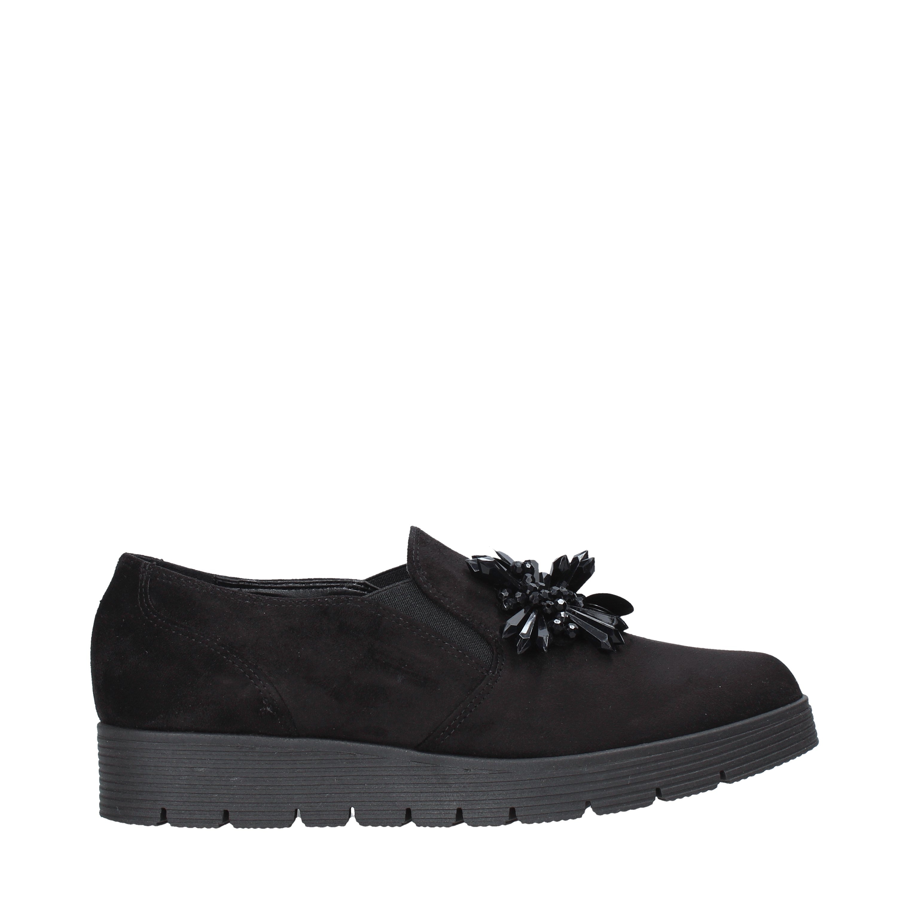 Slip-on Nero Camoscio Grace Shoes