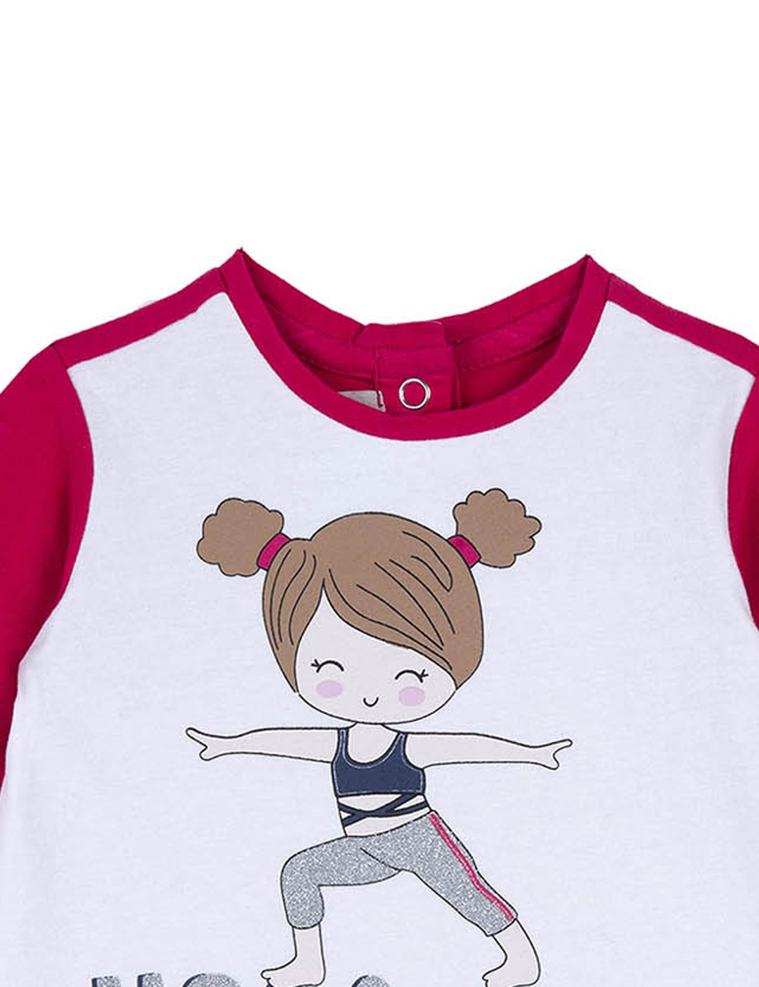 T-shirt Bianco Rosso Chicco