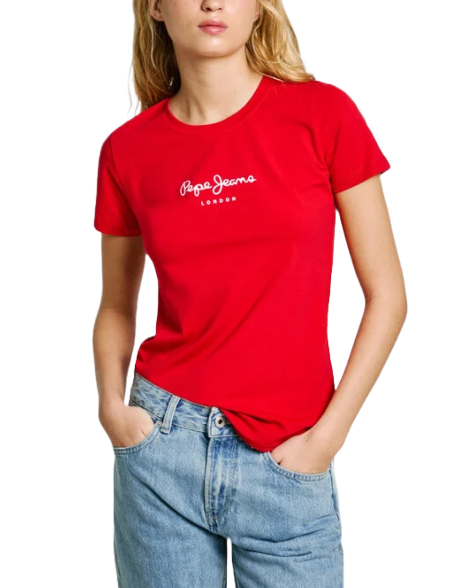 T-shirt Rosso Bianco Pepe Jeans