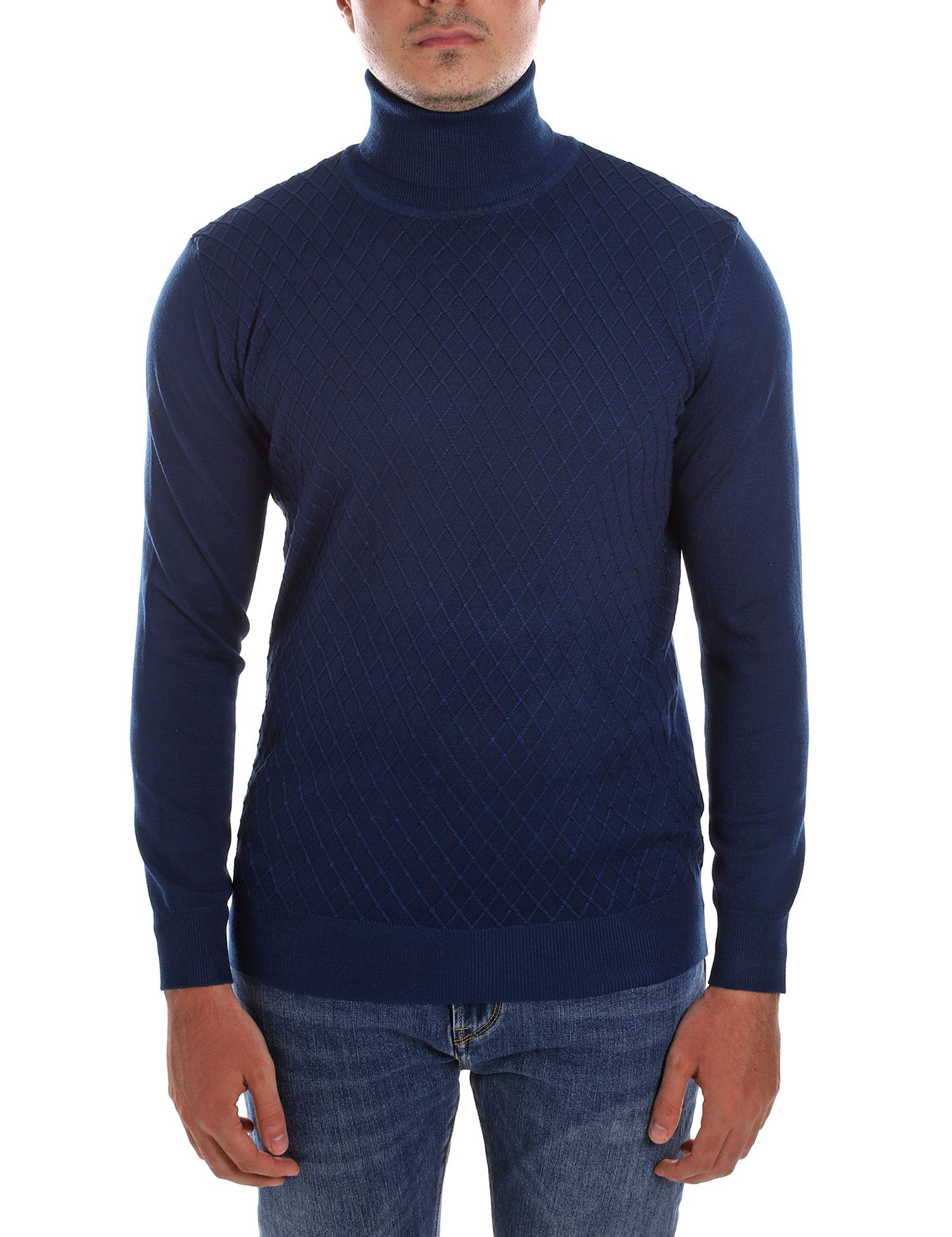 Maglie a collo alto Blu Borgoni Milano