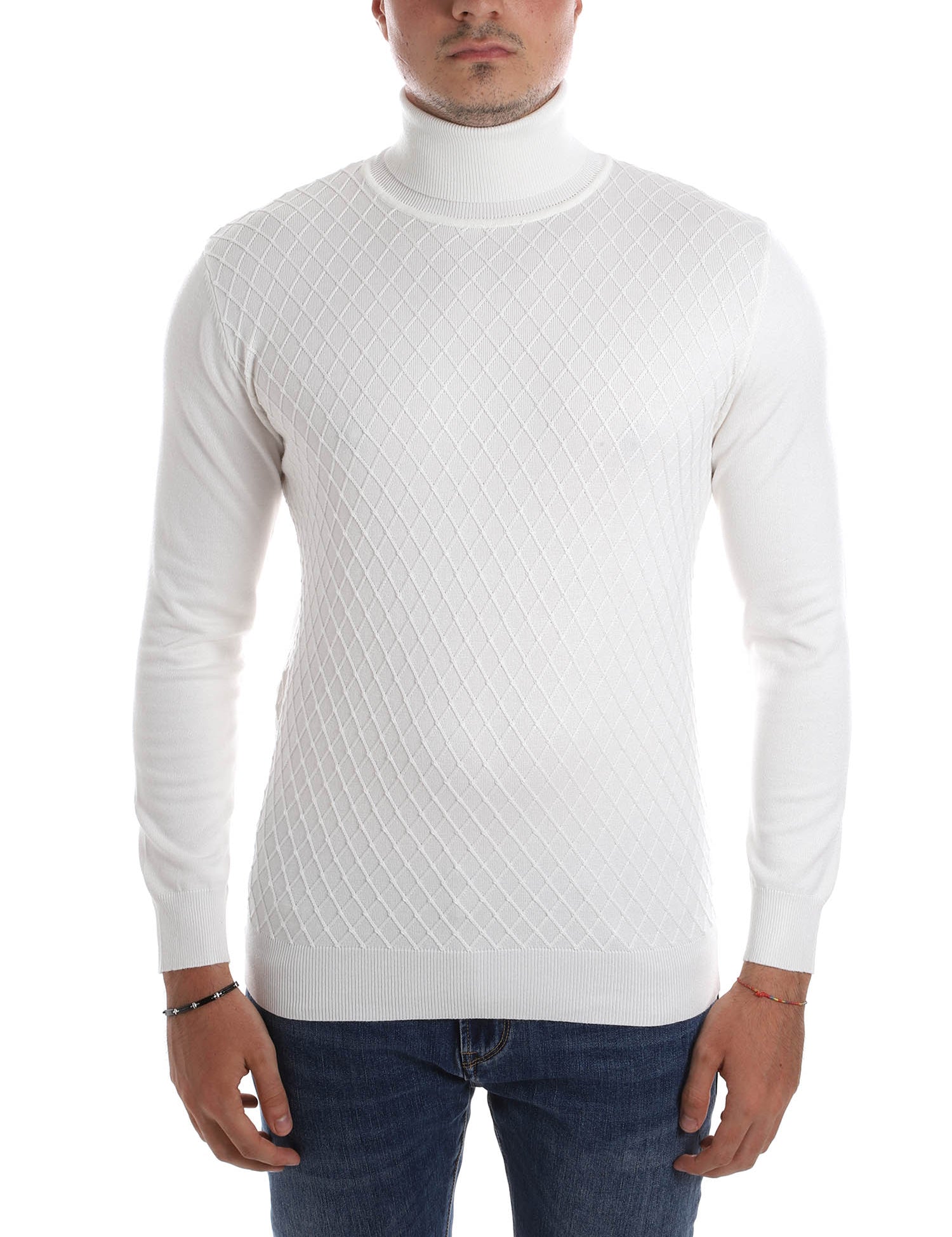 Maglie a collo alto Bianco Borgoni Milano