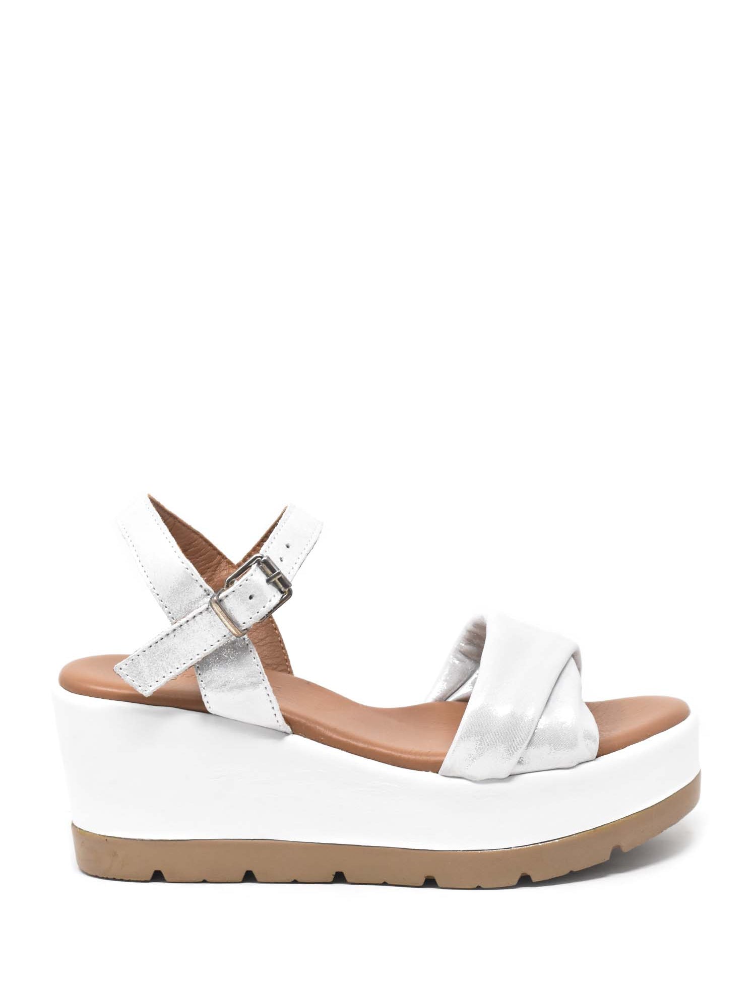 Sandali zeppa Argento Lumberjack