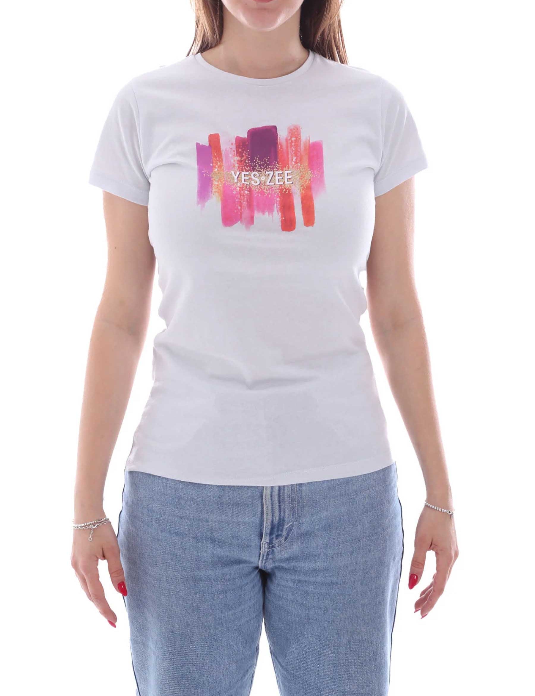T-shirt Bianco Yes-zee