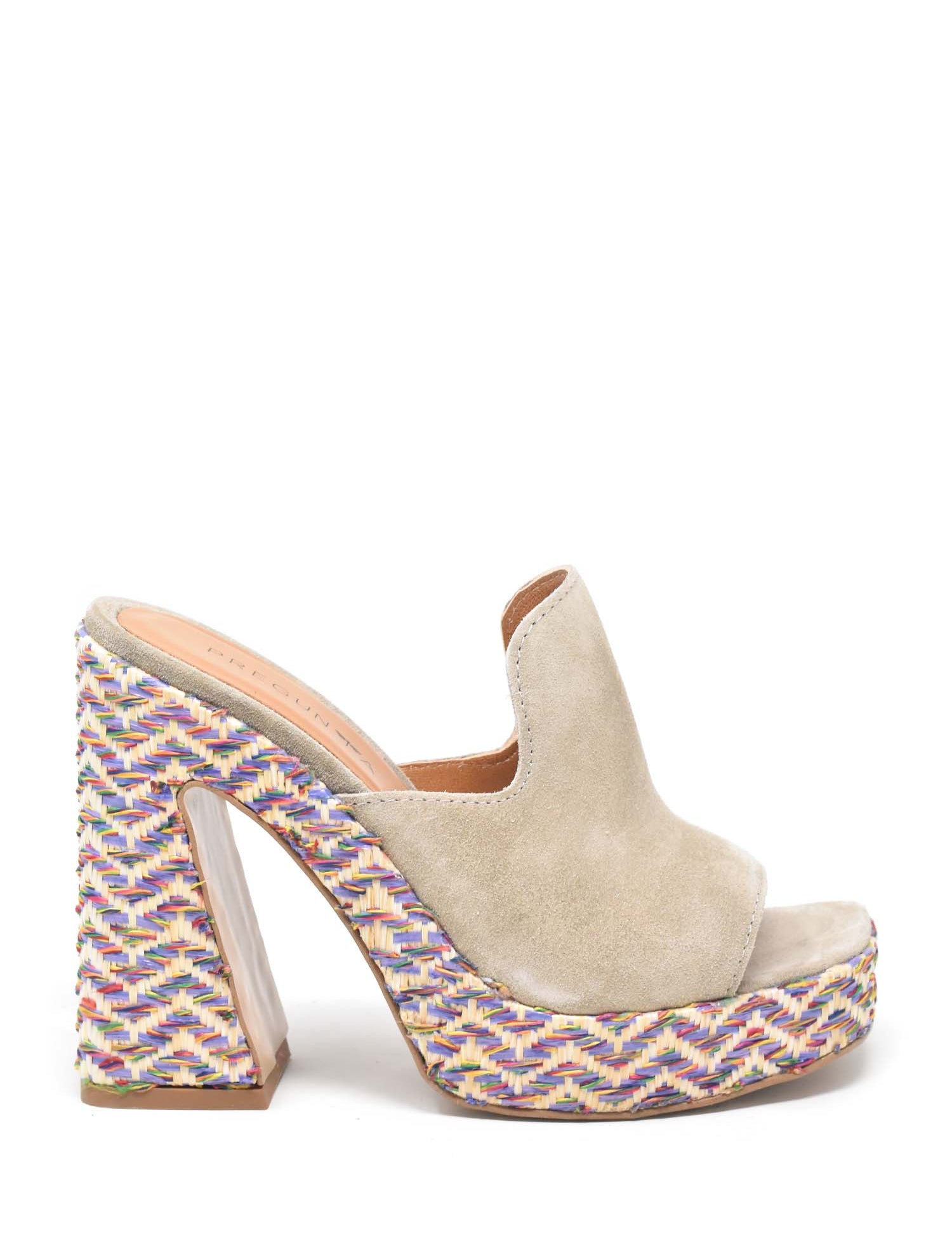 Sandali tacco Beige Pregunta