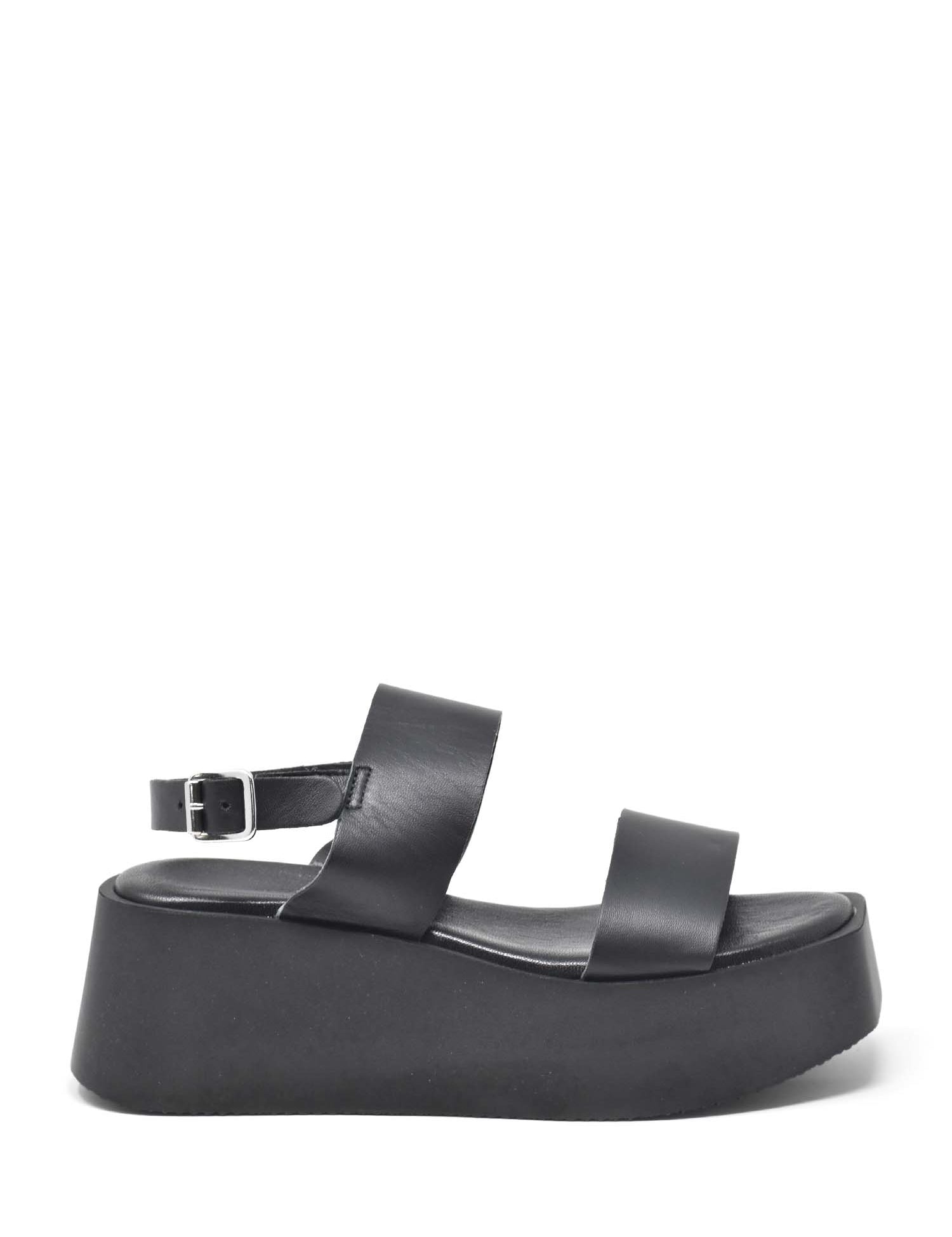 Sandali zeppa Nero Cinzia Soft
