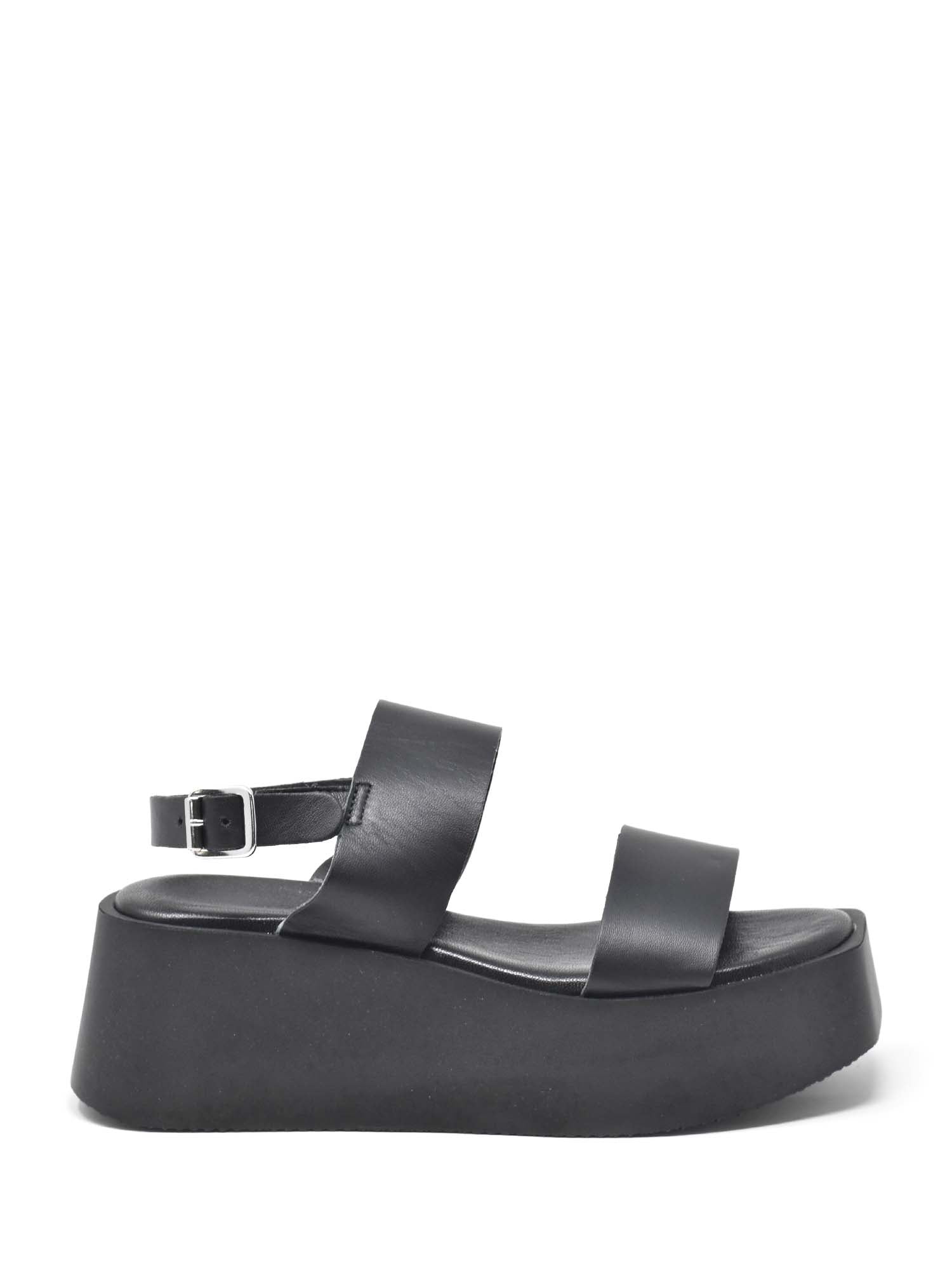 Sandali zeppa Nero Cinzia Soft