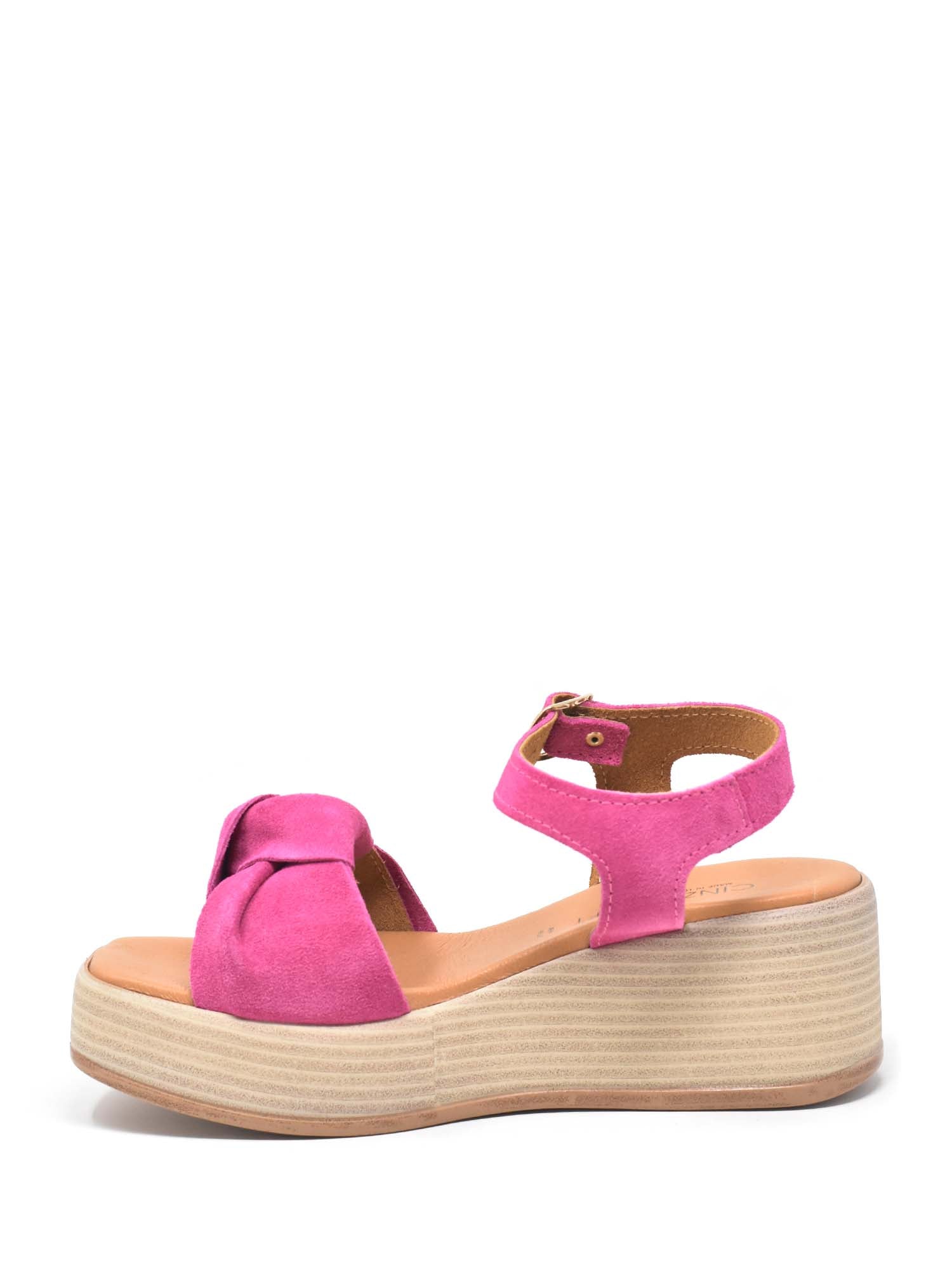 Sandali zeppa Fucsia Cinzia Soft