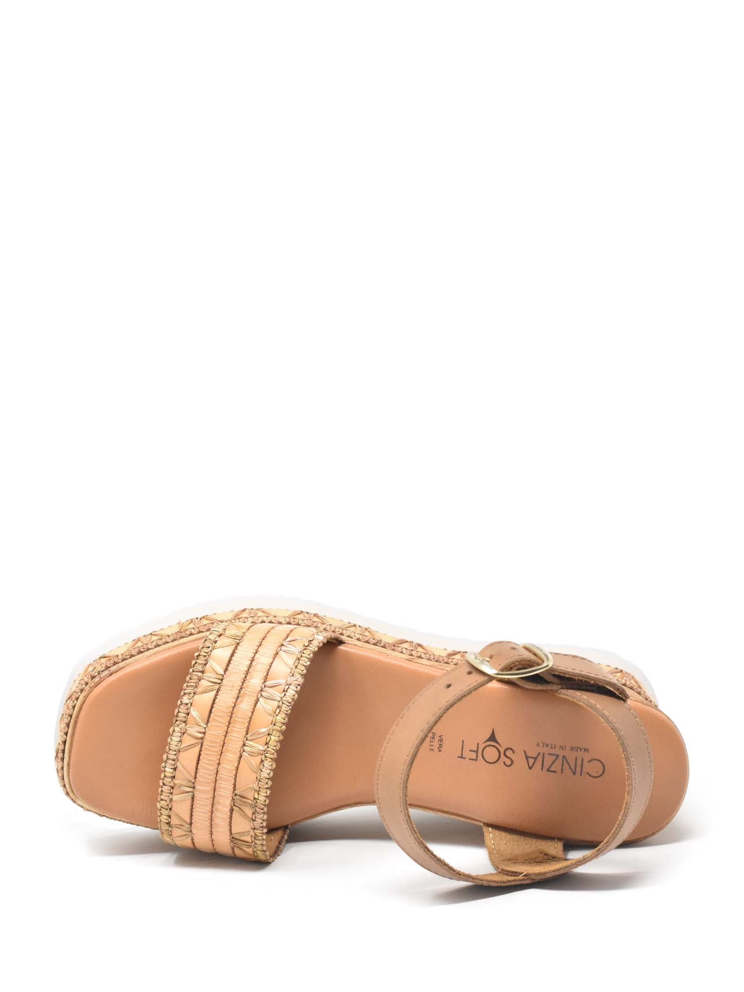 Sandali zeppa Marrone Cinzia Soft