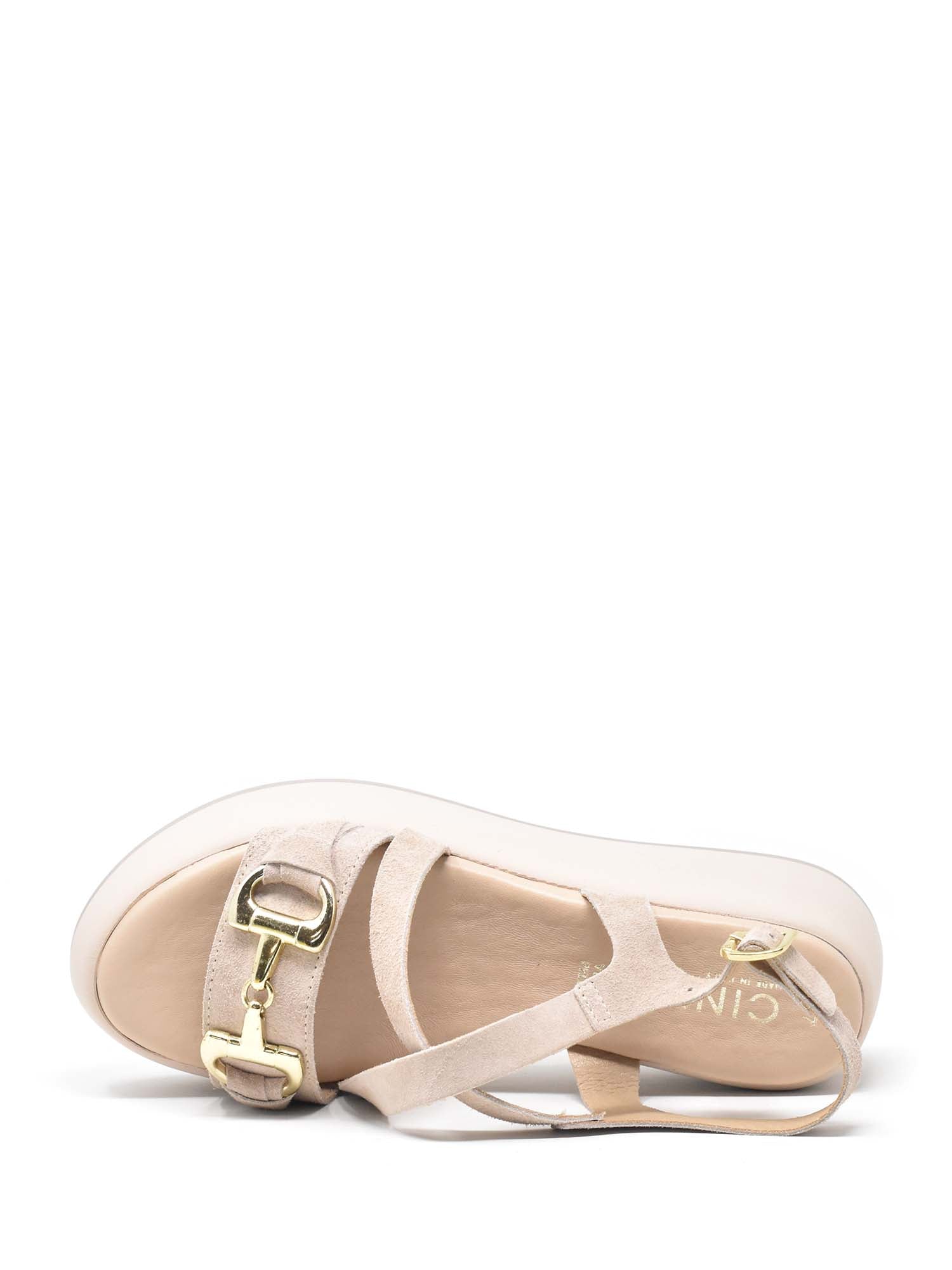 Sandali zeppa Beige Cinzia Soft