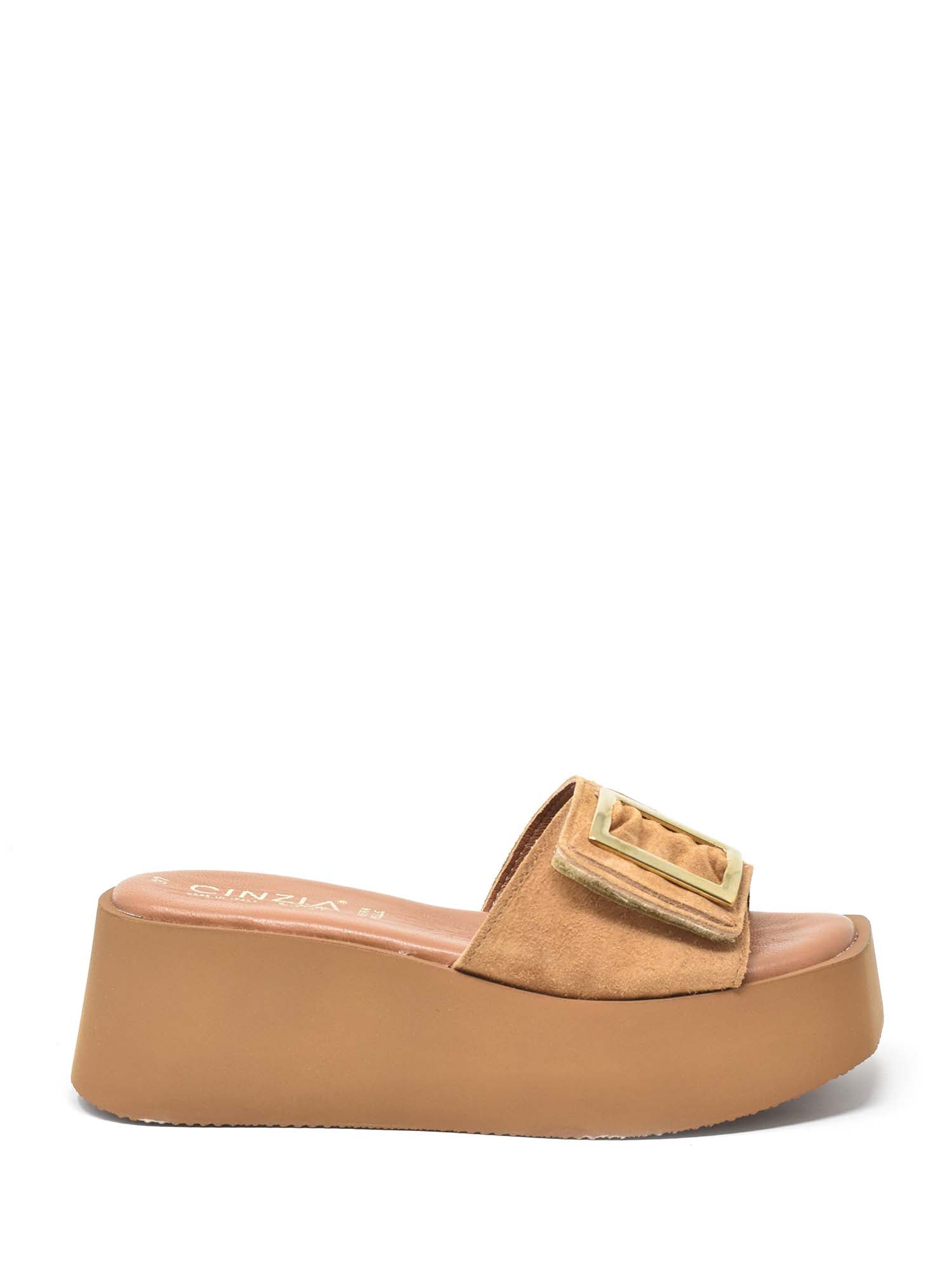 Sandali zeppa Marrone Cinzia Soft