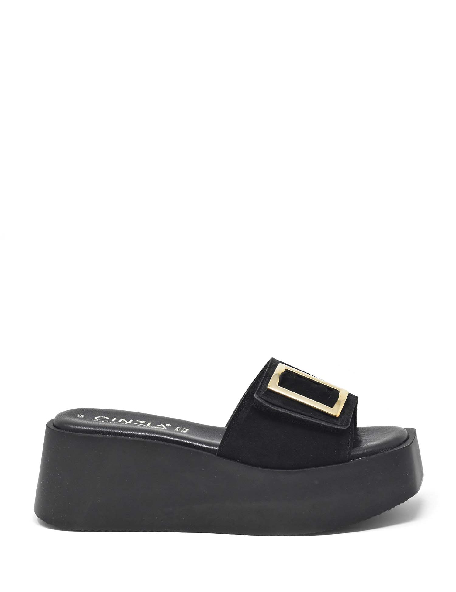 Sandali zeppa Nero Cinzia Soft
