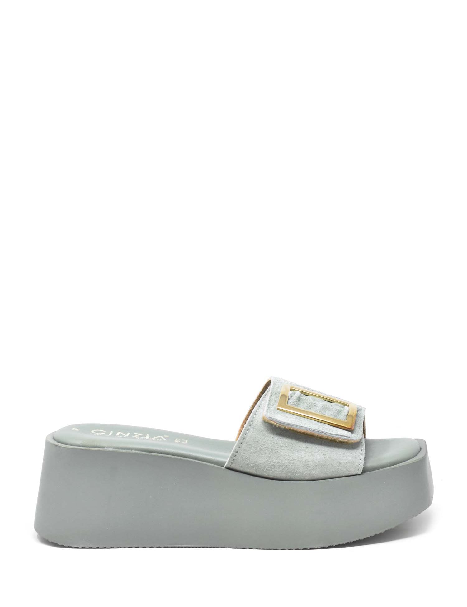 Sandali zeppa Verde Cinzia Soft