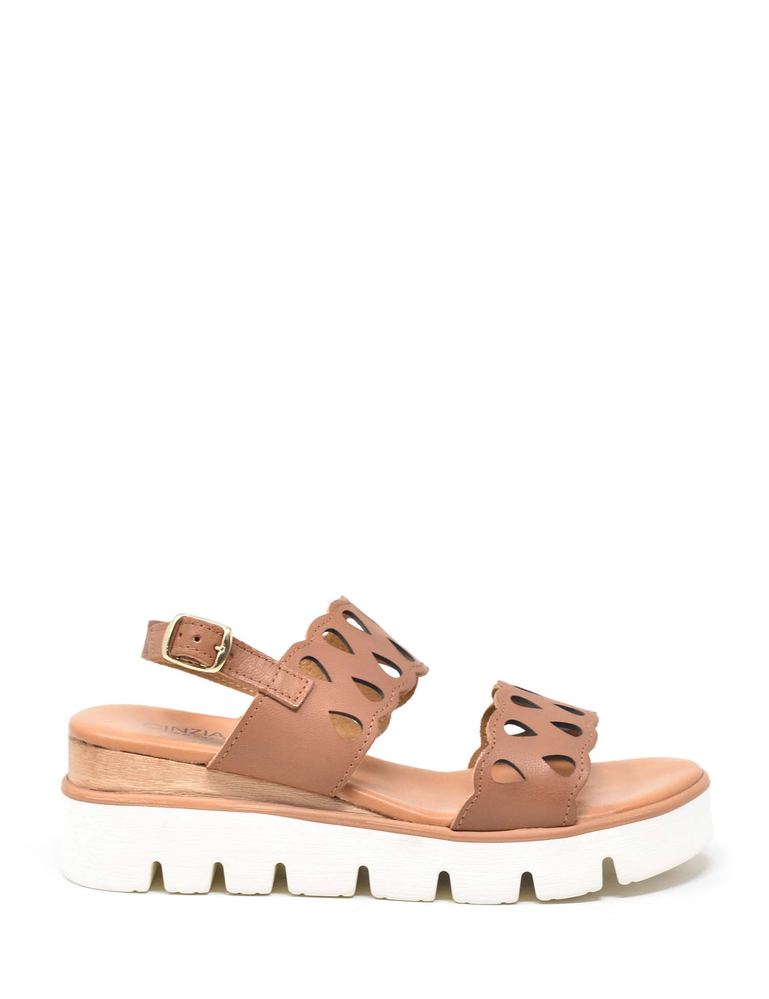 Sandali zeppa Marrone Cinzia Soft