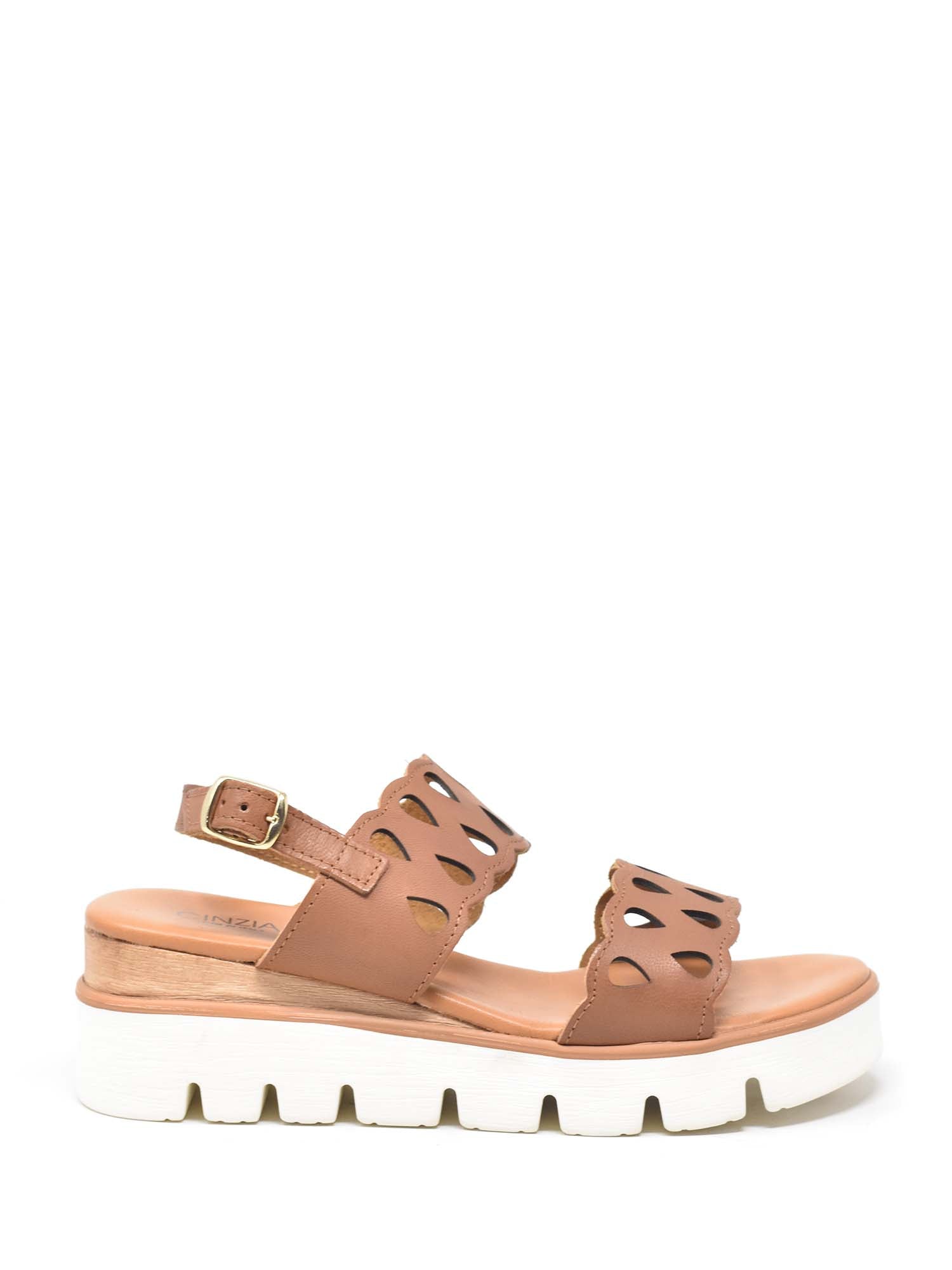 Sandali zeppa Marrone Cinzia Soft
