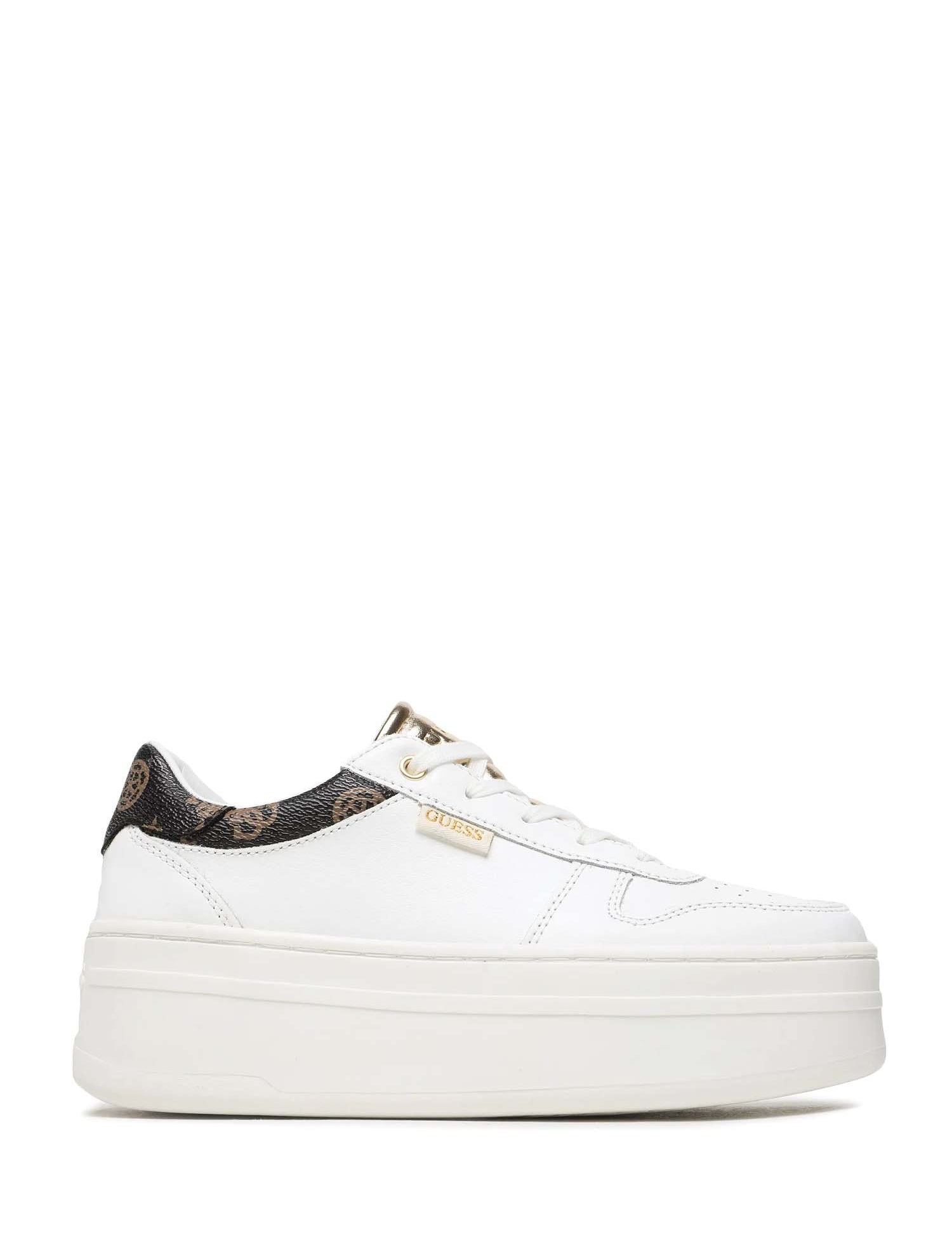Sneakers Bianco Marrone Guess