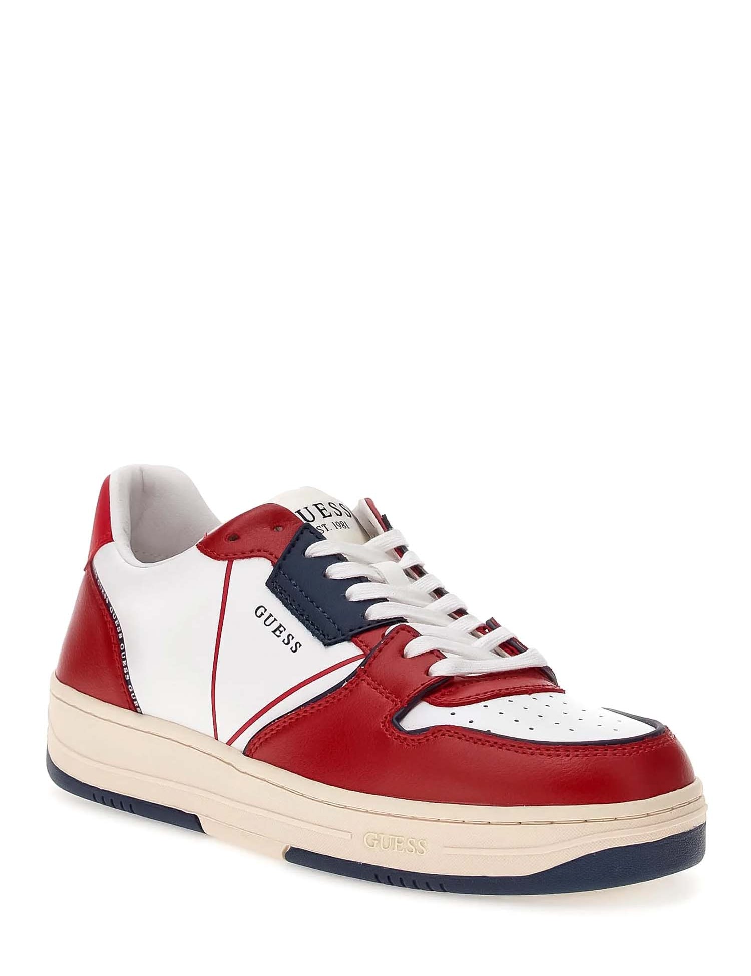 Sneakers Rosso E Bianco Guess