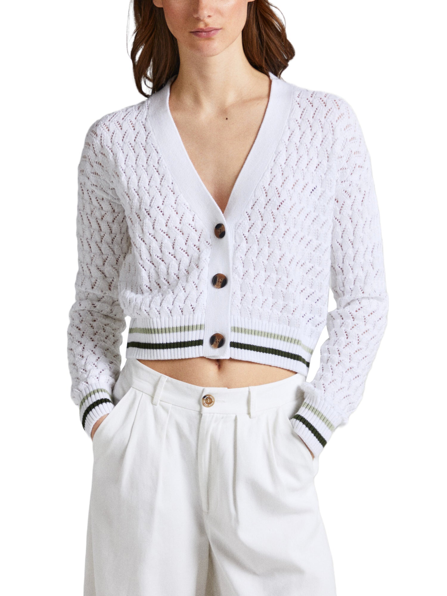 Cardigan Bianco Pepe Jeans