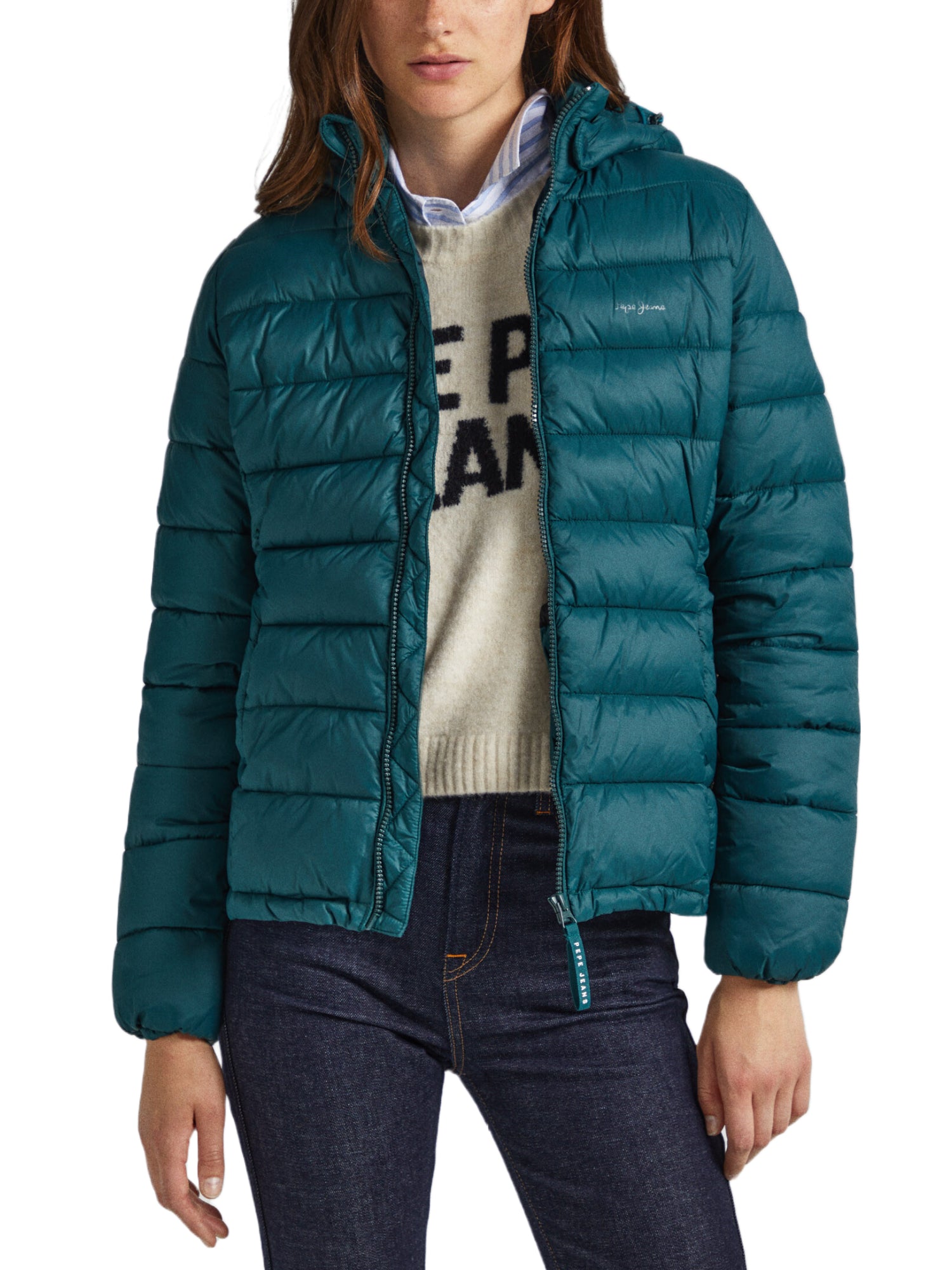 Piumini Verde Pepe Jeans