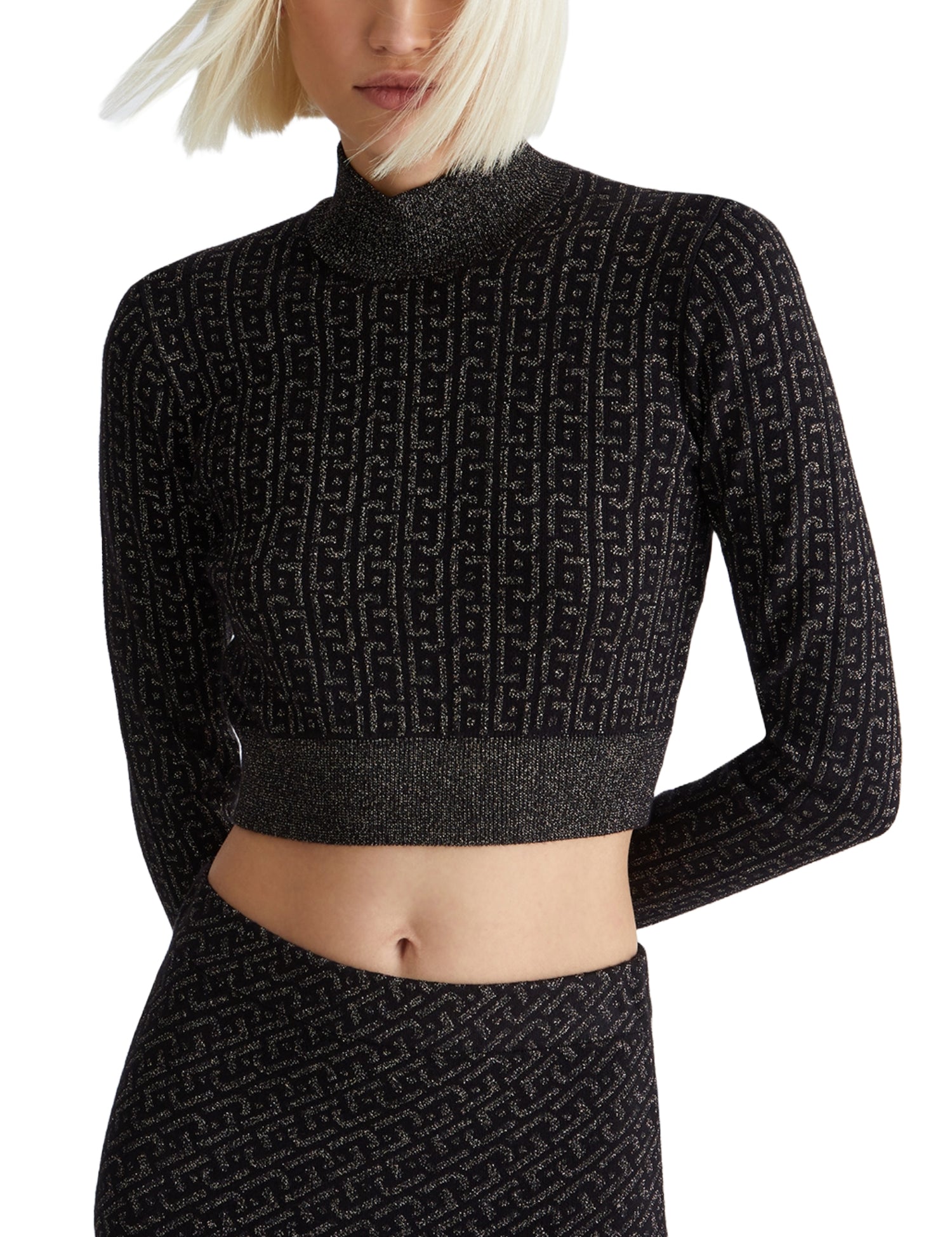 Maglie a collo alto Nero Liu-jo