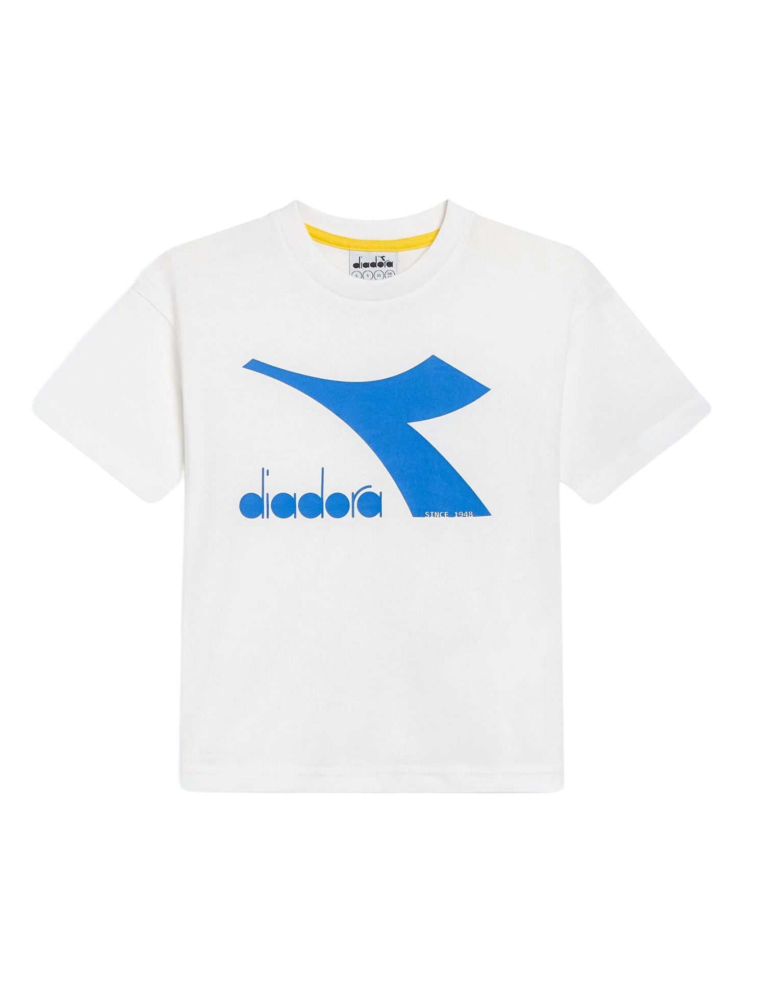 T-shirt Bianco Blu Diadora