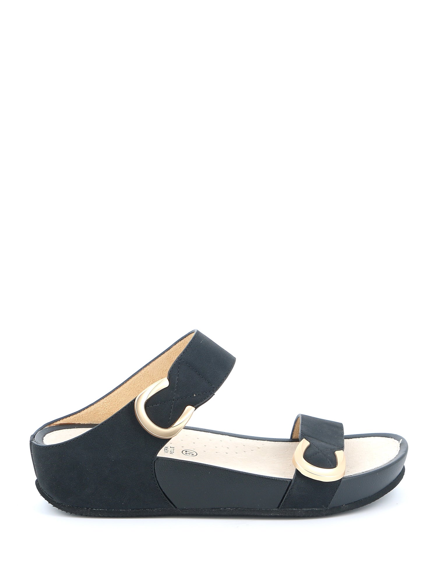 Sandali zeppa Nero Grunland