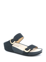 Sandali zeppa Nero Grunland
