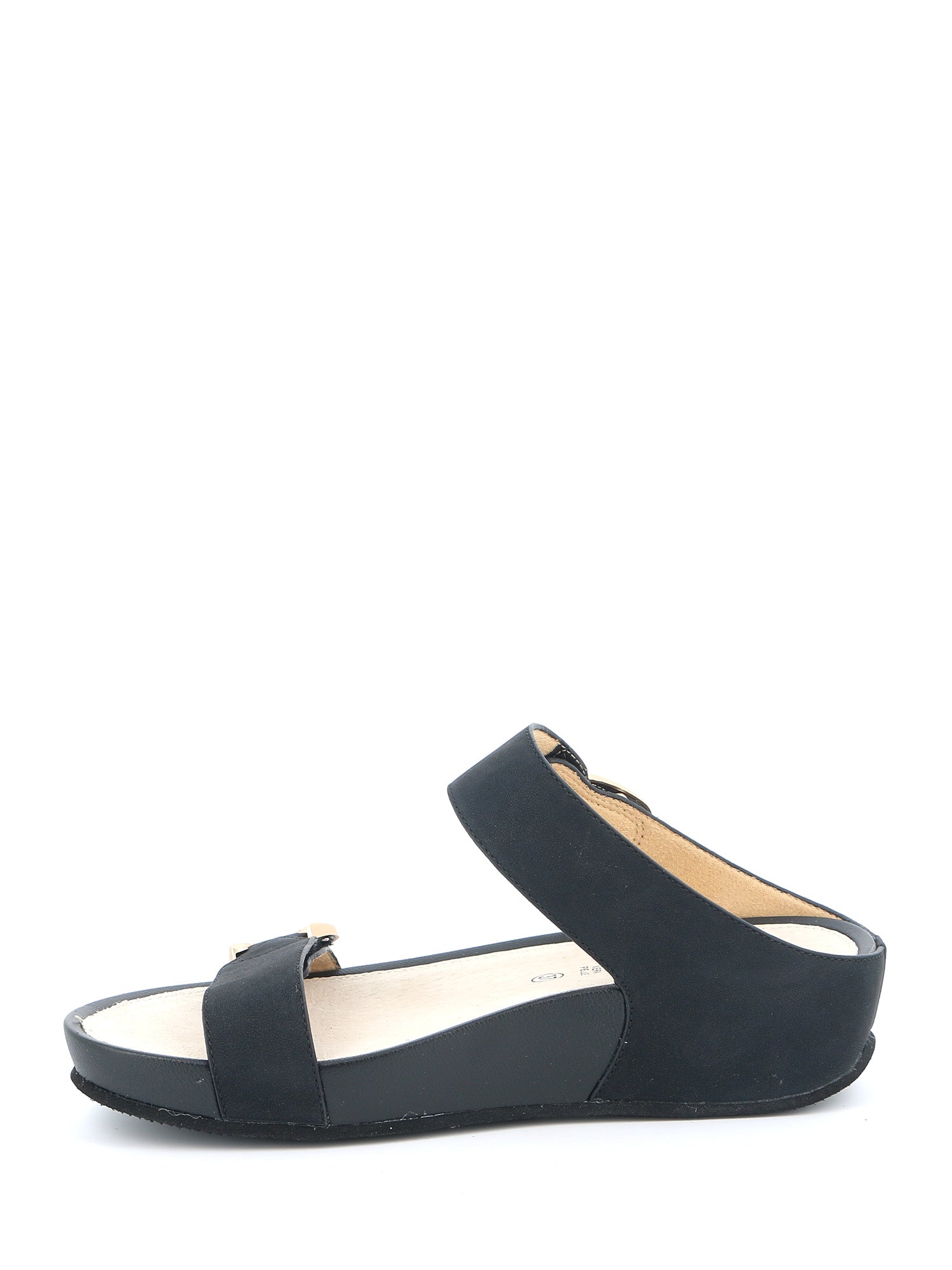 Sandali zeppa Nero Grunland