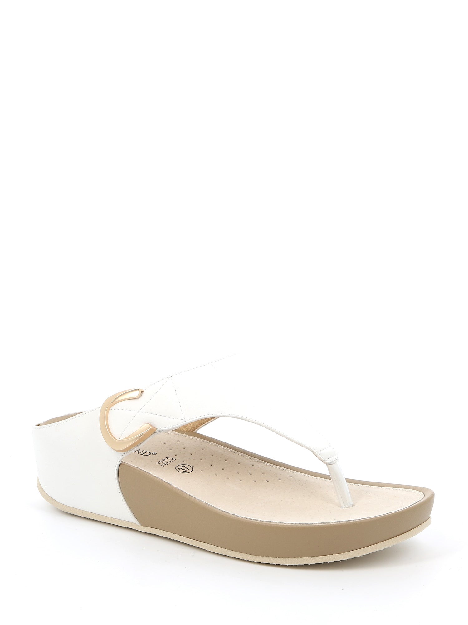 Sandali zeppa Bianco Grunland