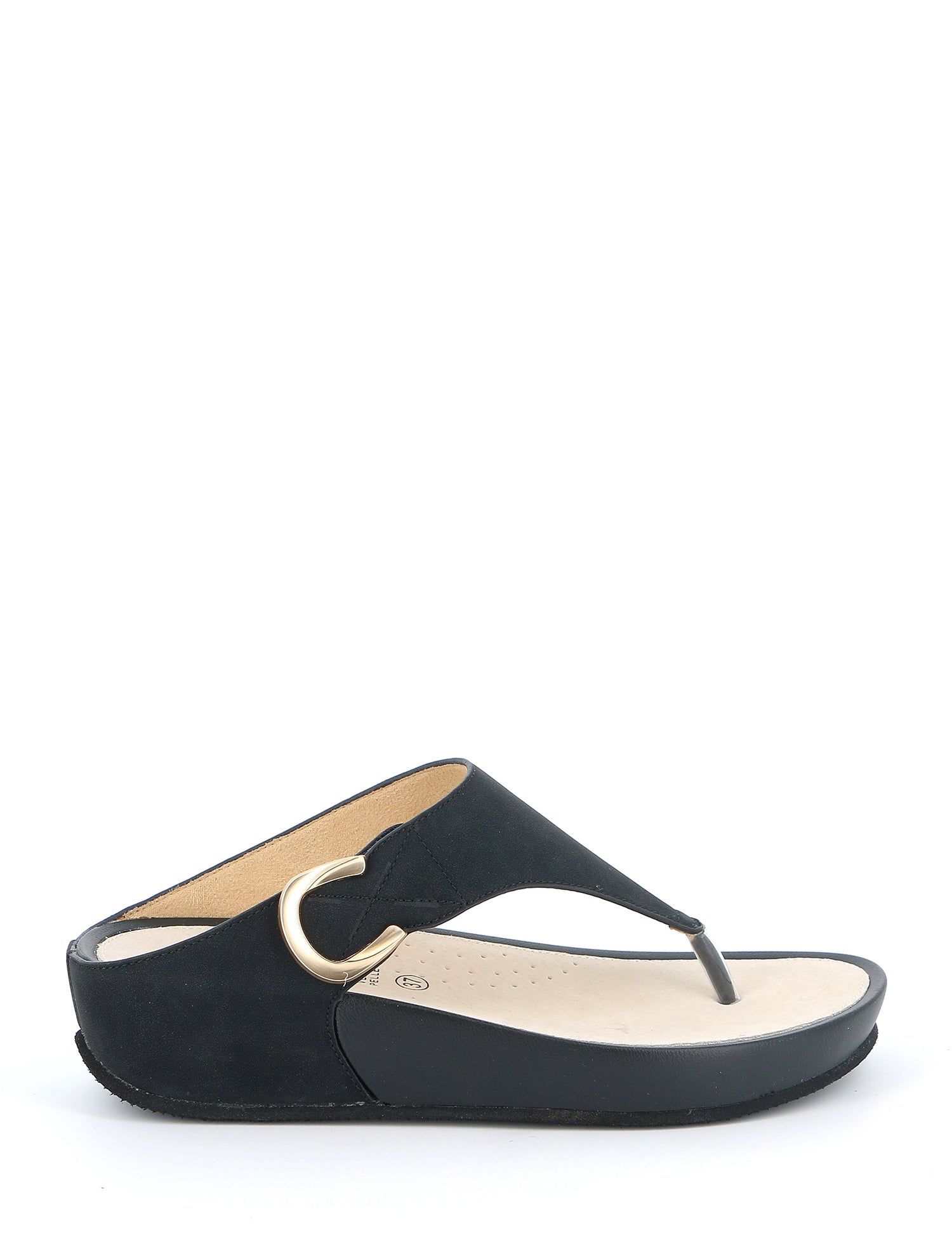 Sandali zeppa Nero Grunland