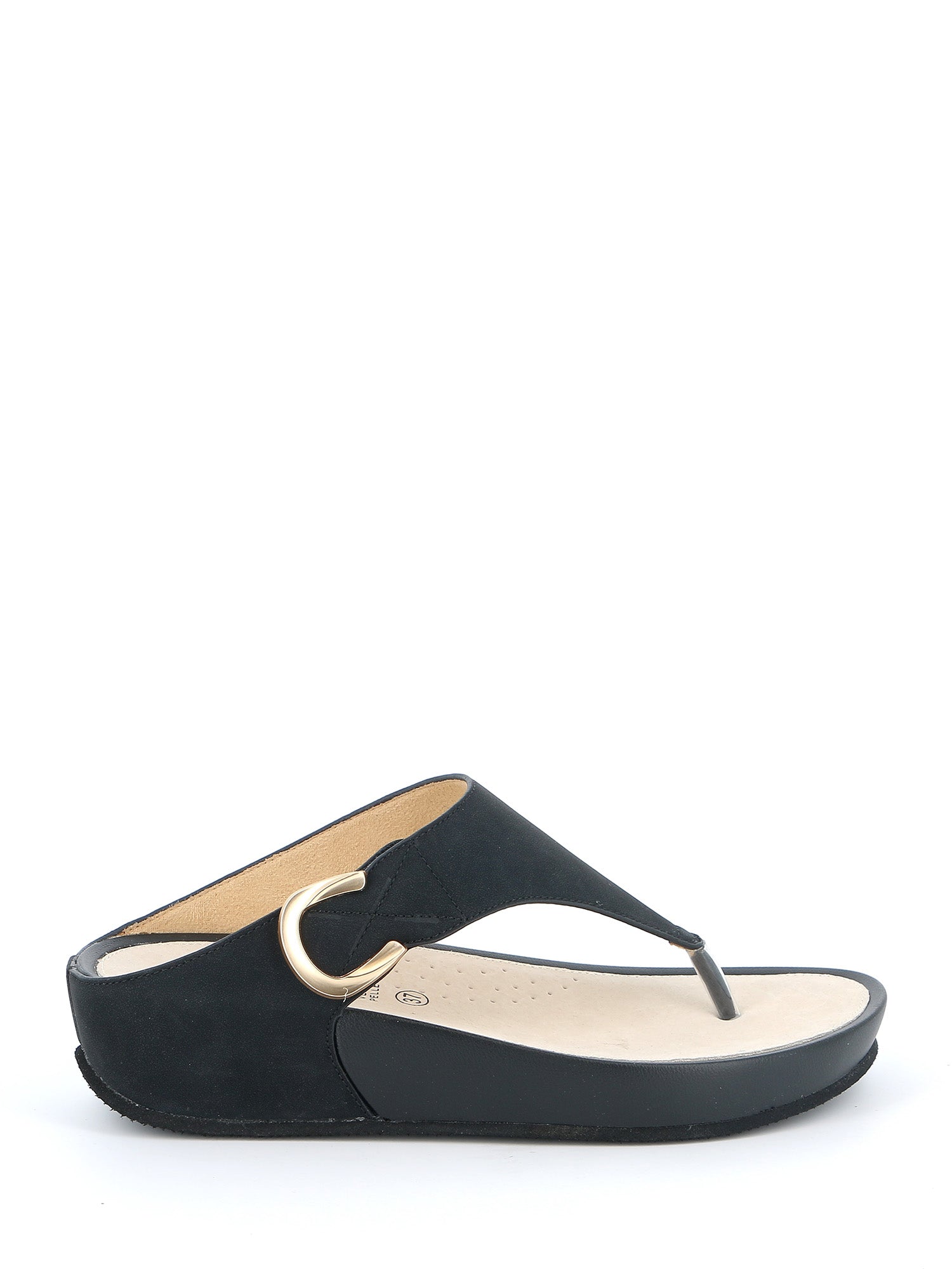 Sandali zeppa Nero Grunland