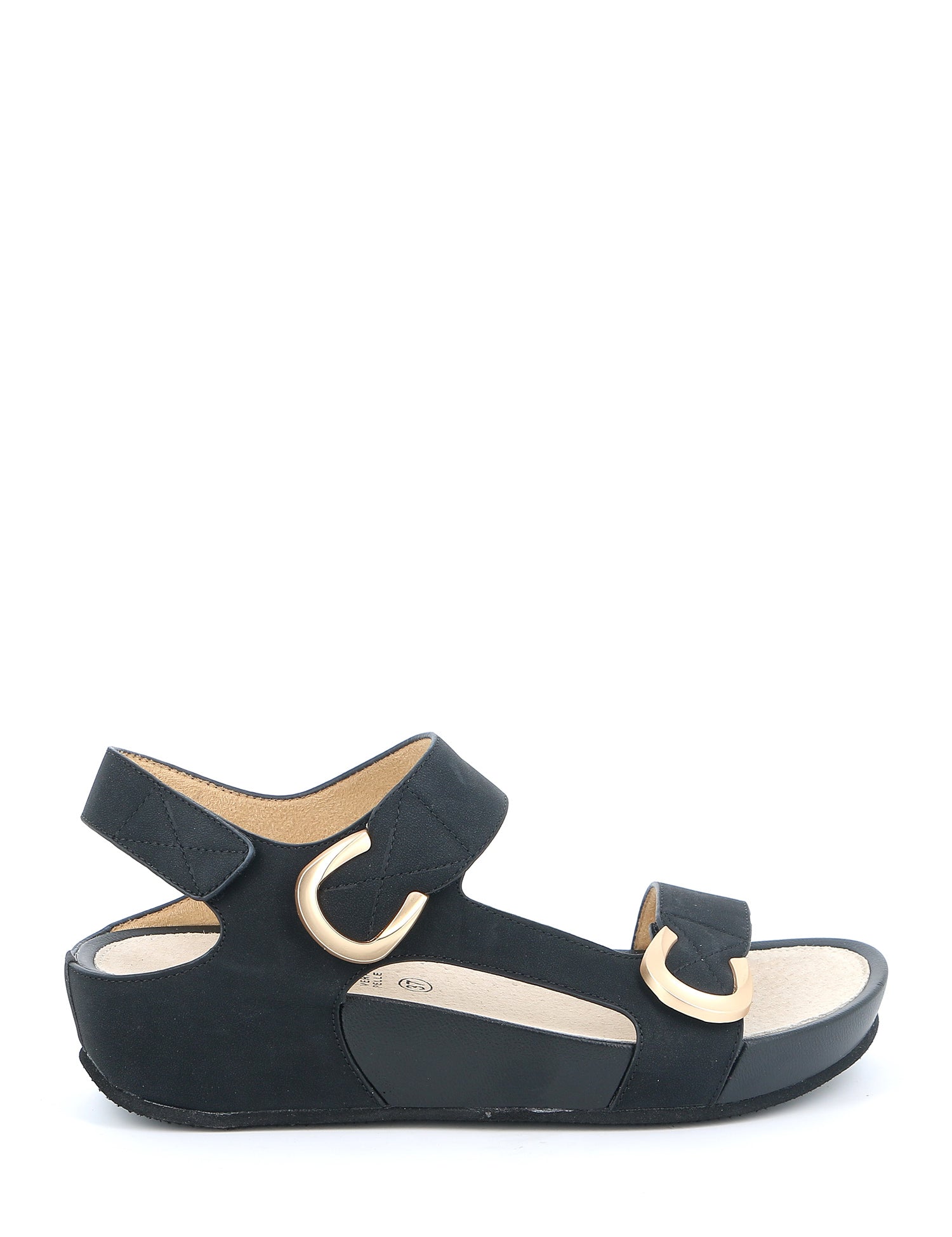 Sandali zeppa Nero Grunland