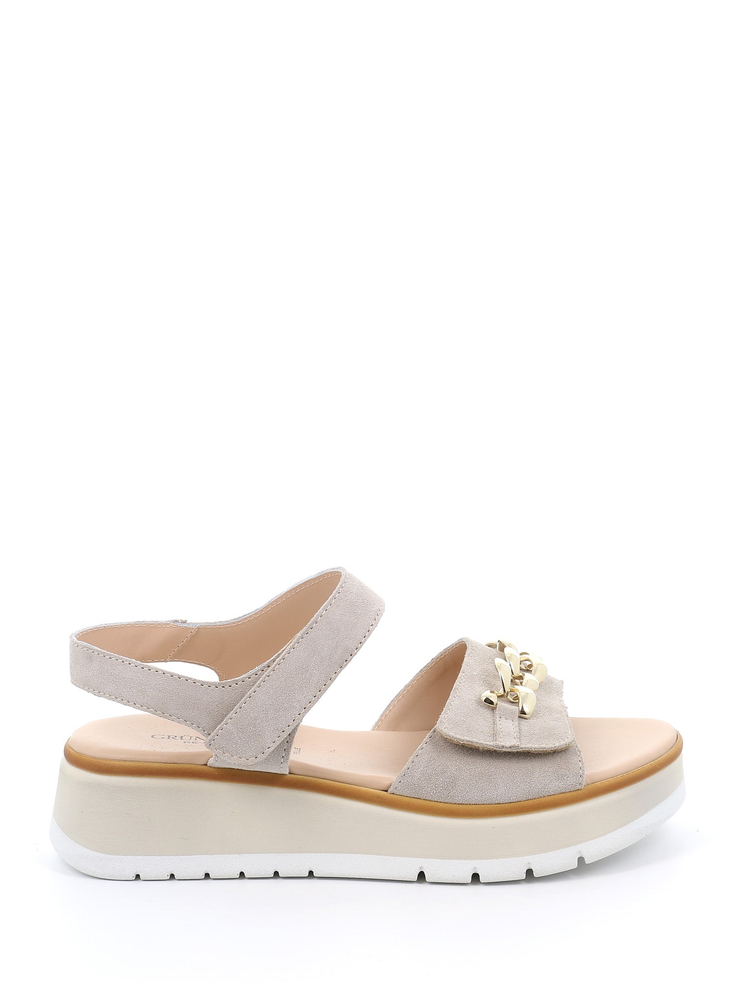Sandali zeppa Beige Grunland