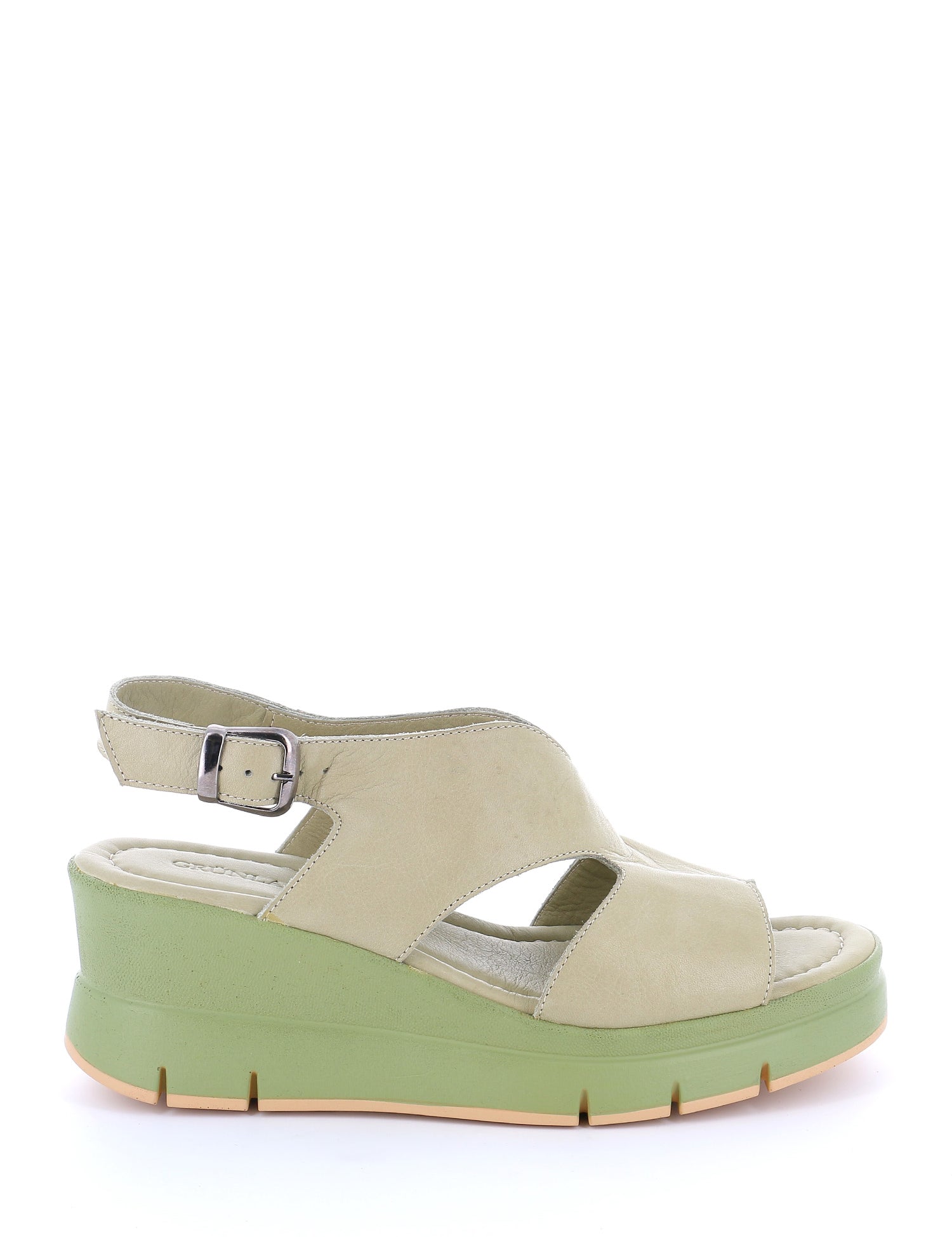 Sandali zeppa Verde Grunland