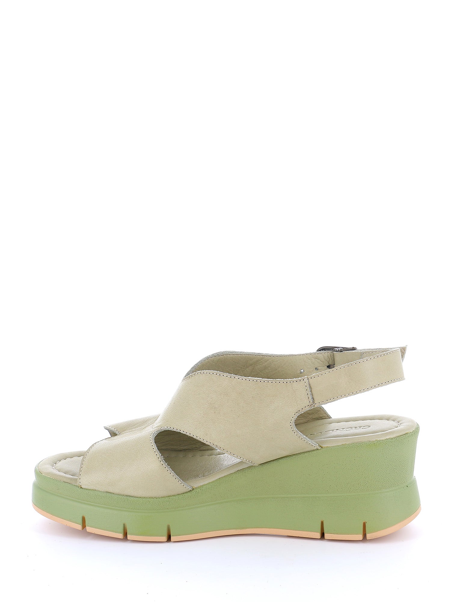 Sandali zeppa Verde Grunland