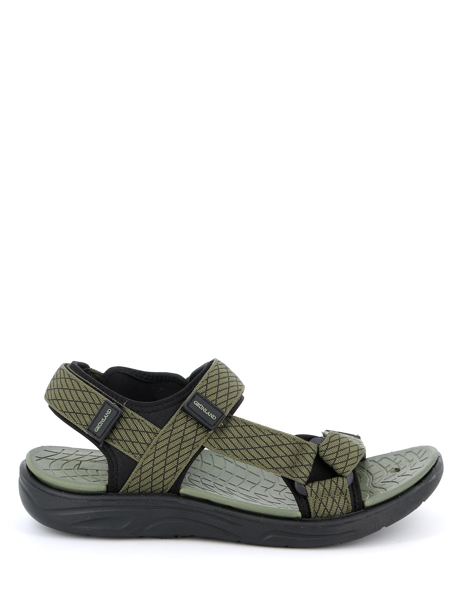 Sandali con strappi Verde Grunland