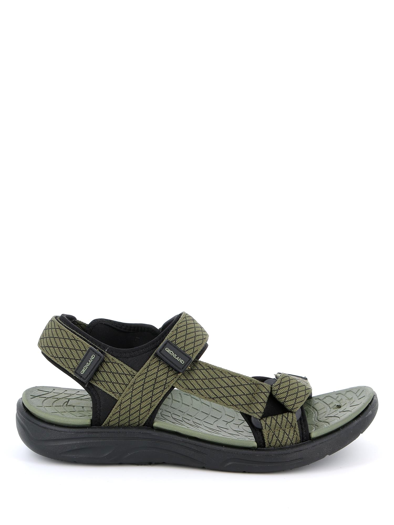 Sandali con strappi Verde Grunland