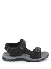 Sandali con strappi Nero Grunland