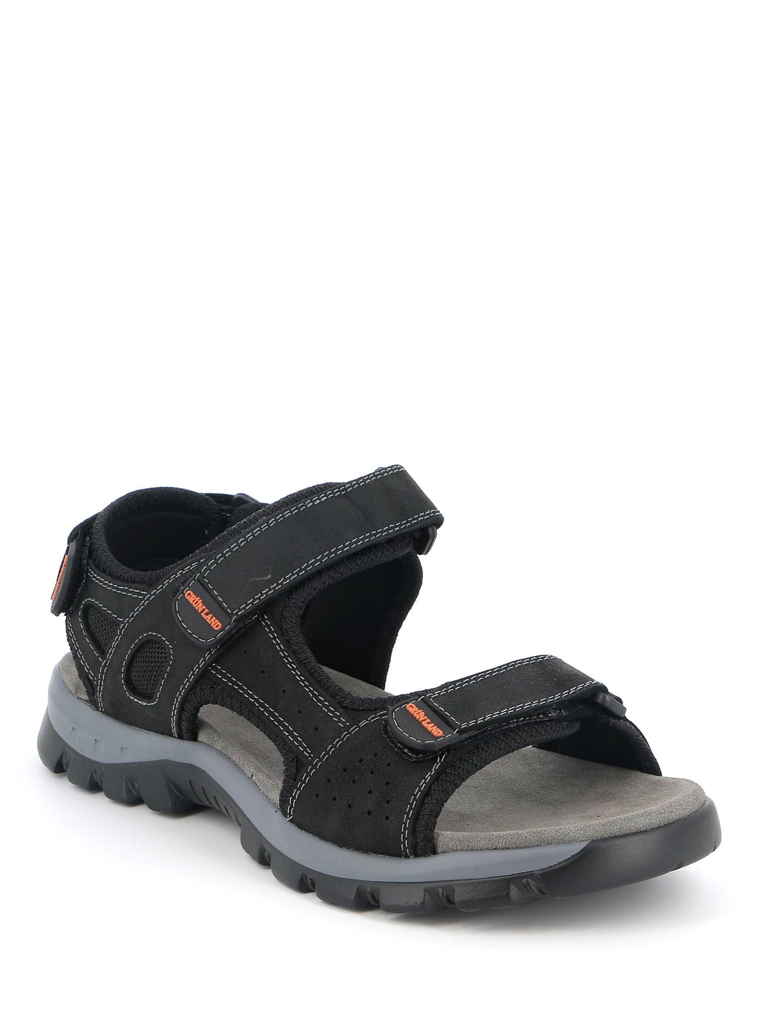 Sandali con strappi Nero Grunland