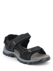 Sandali con strappi Nero Grunland