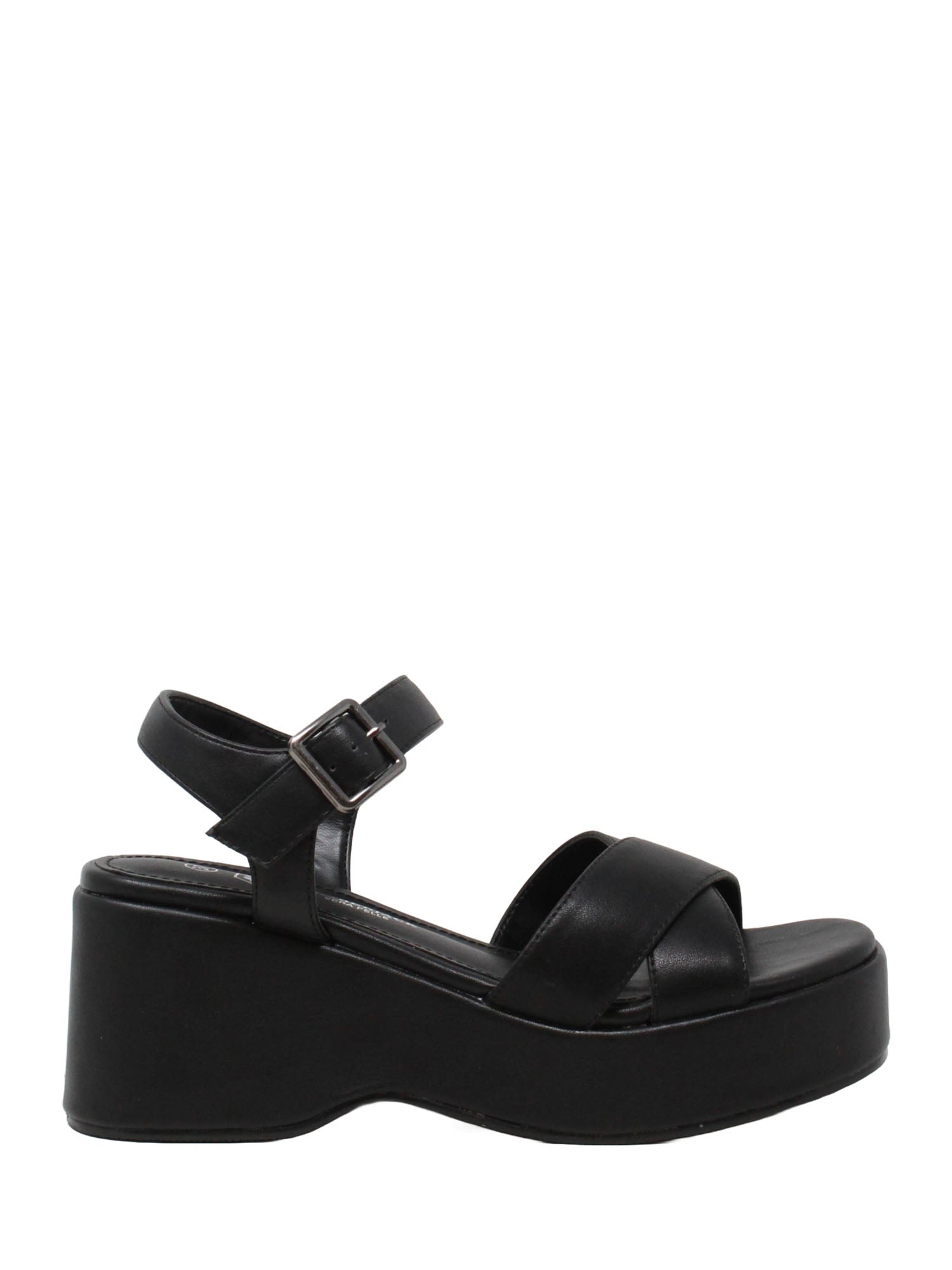 Sandali zeppa Nero Lumberjack