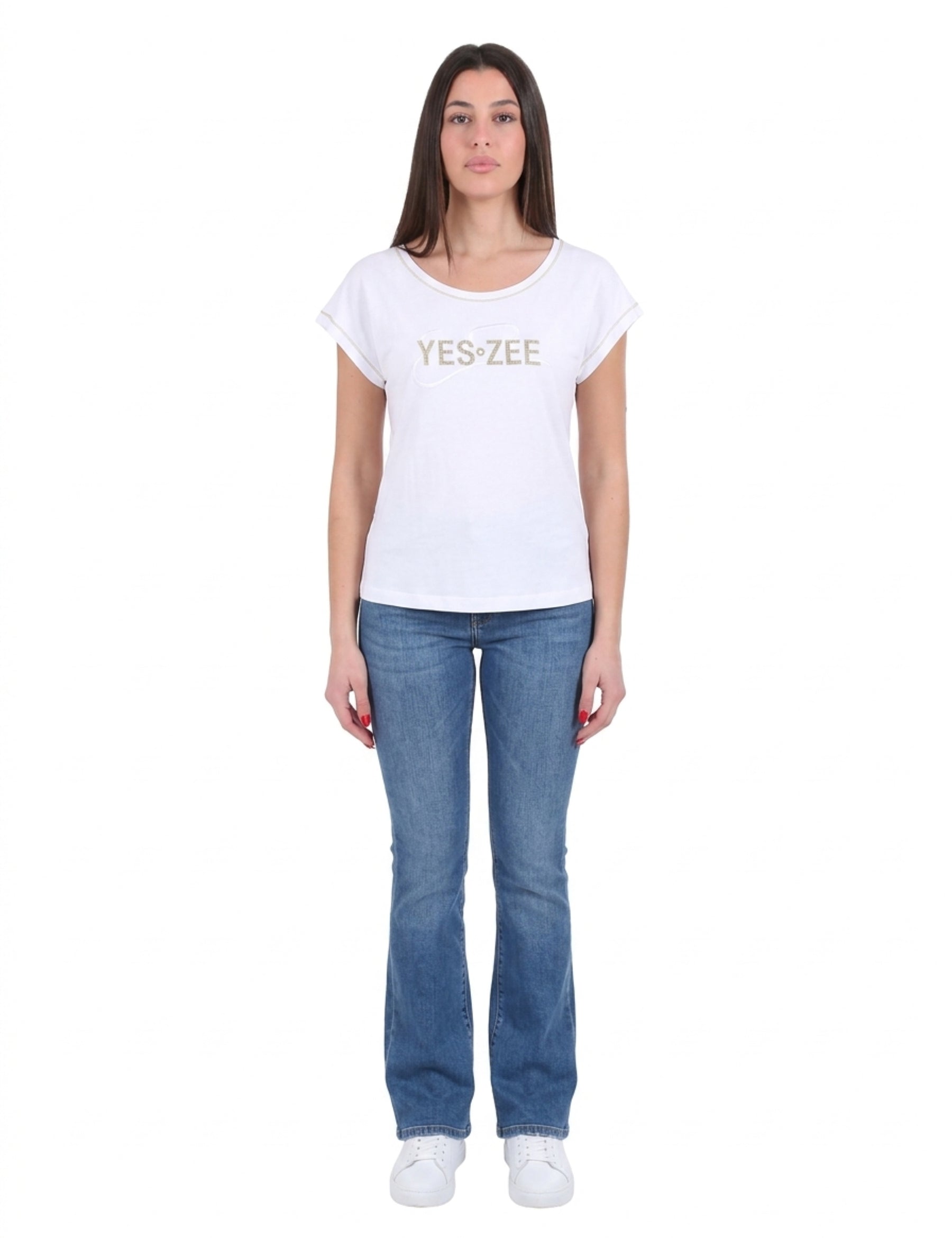 T-shirt Bianco Yes-zee