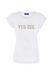 T-shirt Bianco Yes-zee