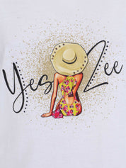 T-shirt Bianco Yes-zee