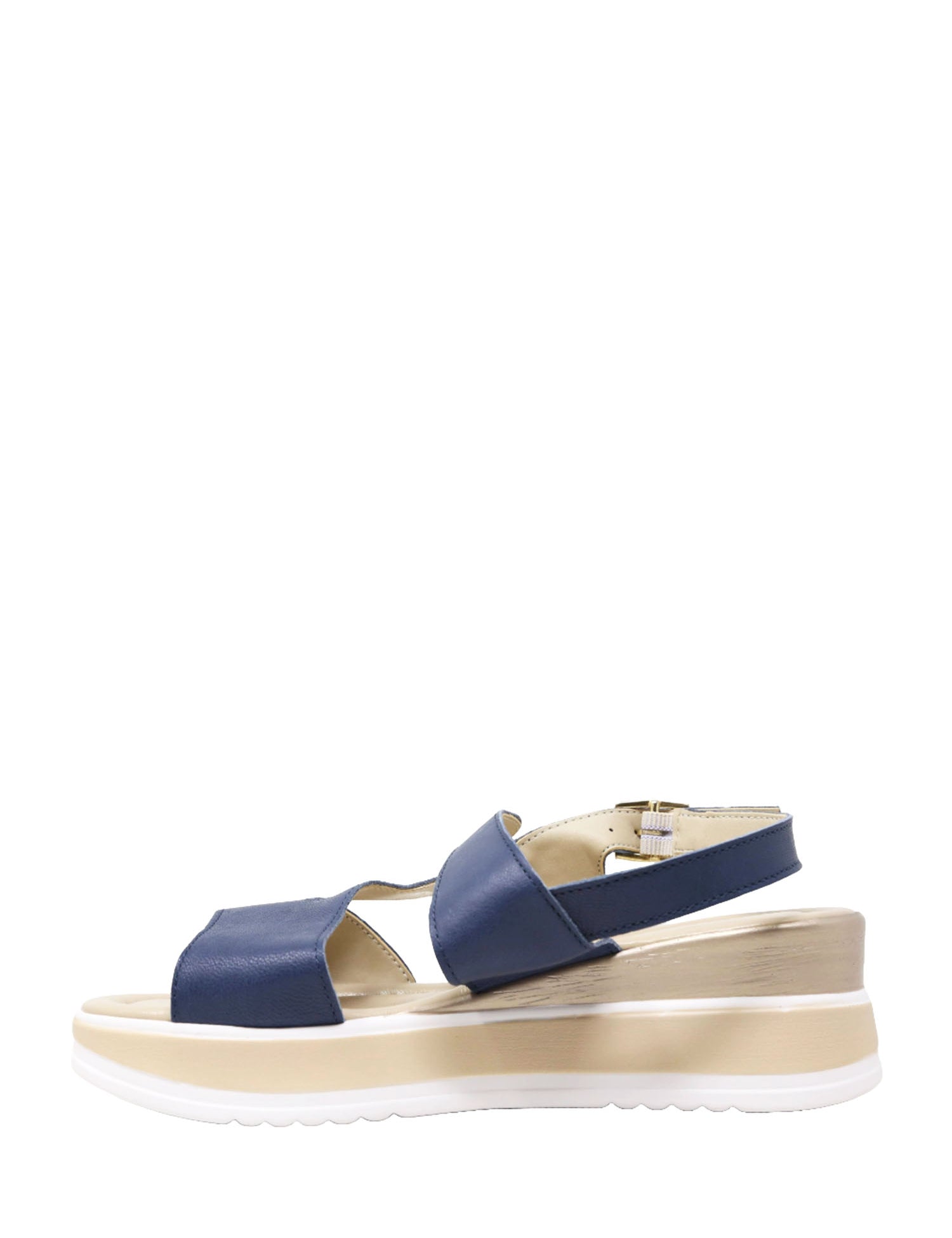 Sandali zeppa Blu Valleverde